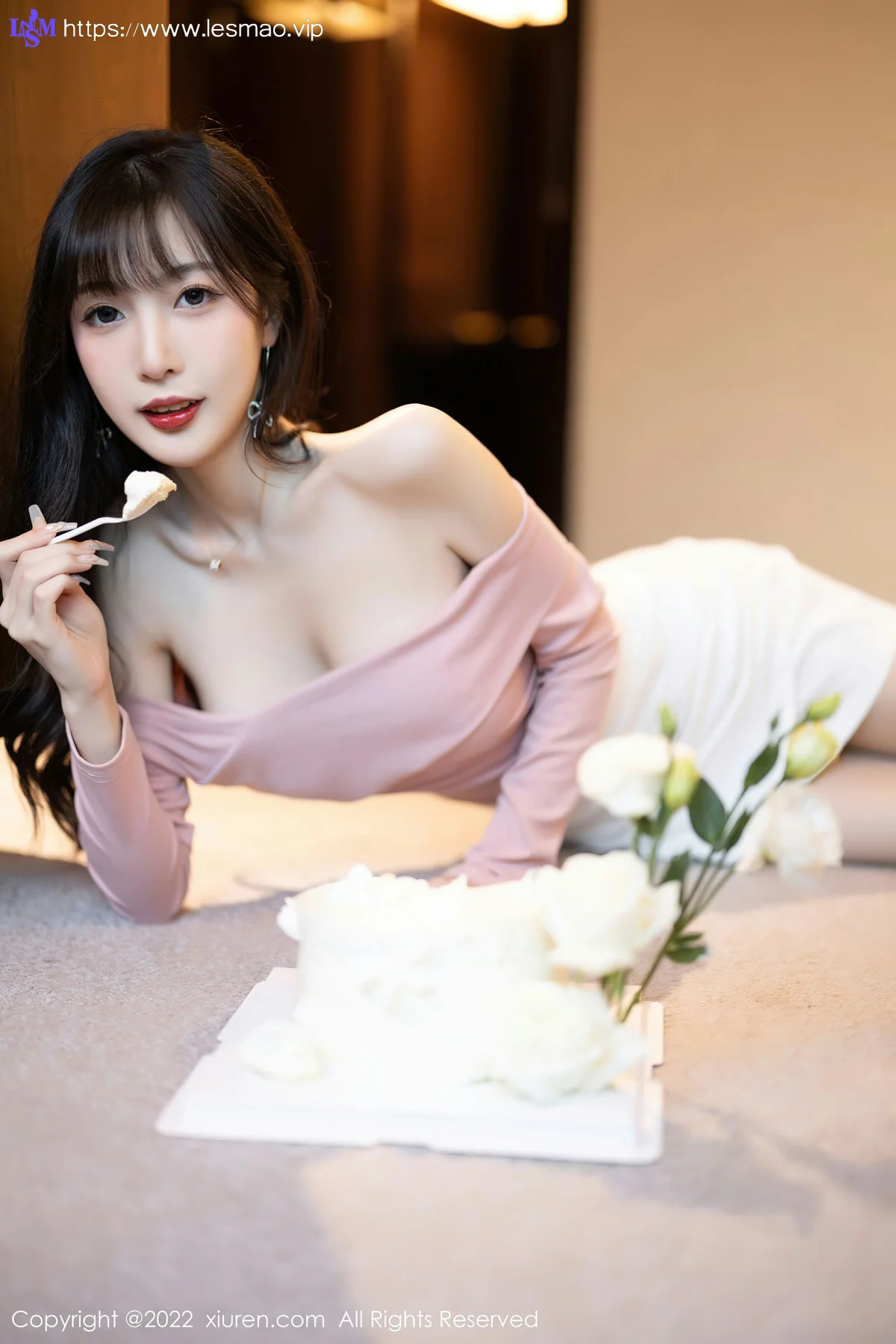XiuRen 秀人 No.5934 林星阑 粉白色蕾丝内衣性感写真 - 38