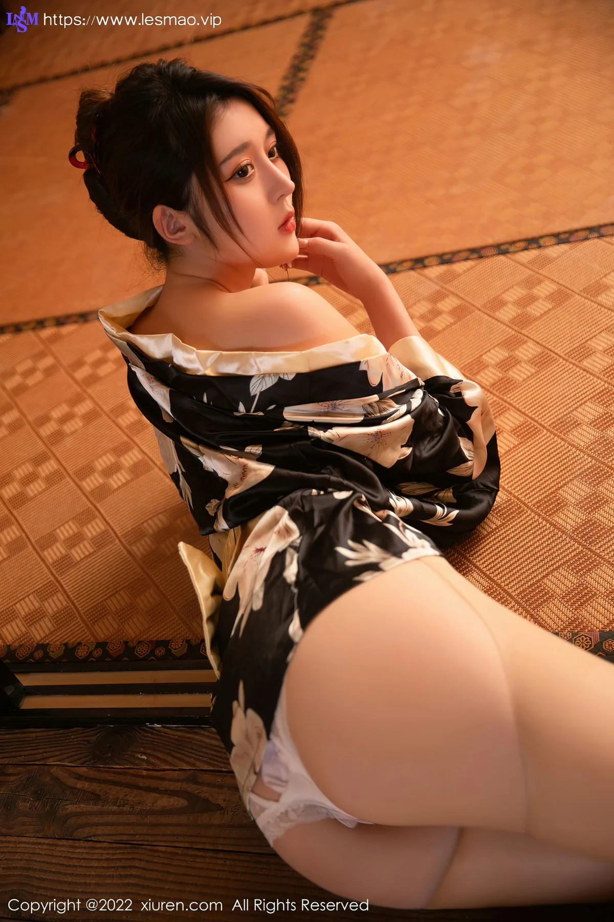 XiuRen 秀人 No.5942 夏甜甜 黑色日式和服性感写真 - 73