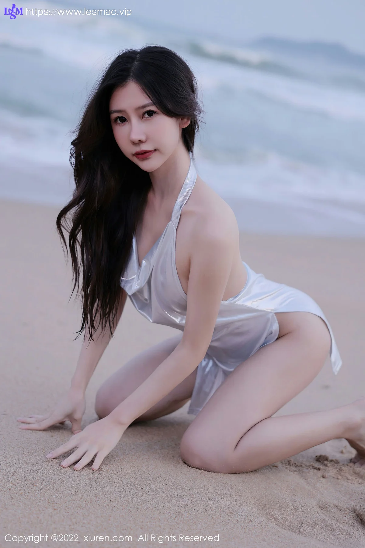 XiuRen 秀人 No.5990 尹甜甜 沙滩比基尼户外湿身 - 36