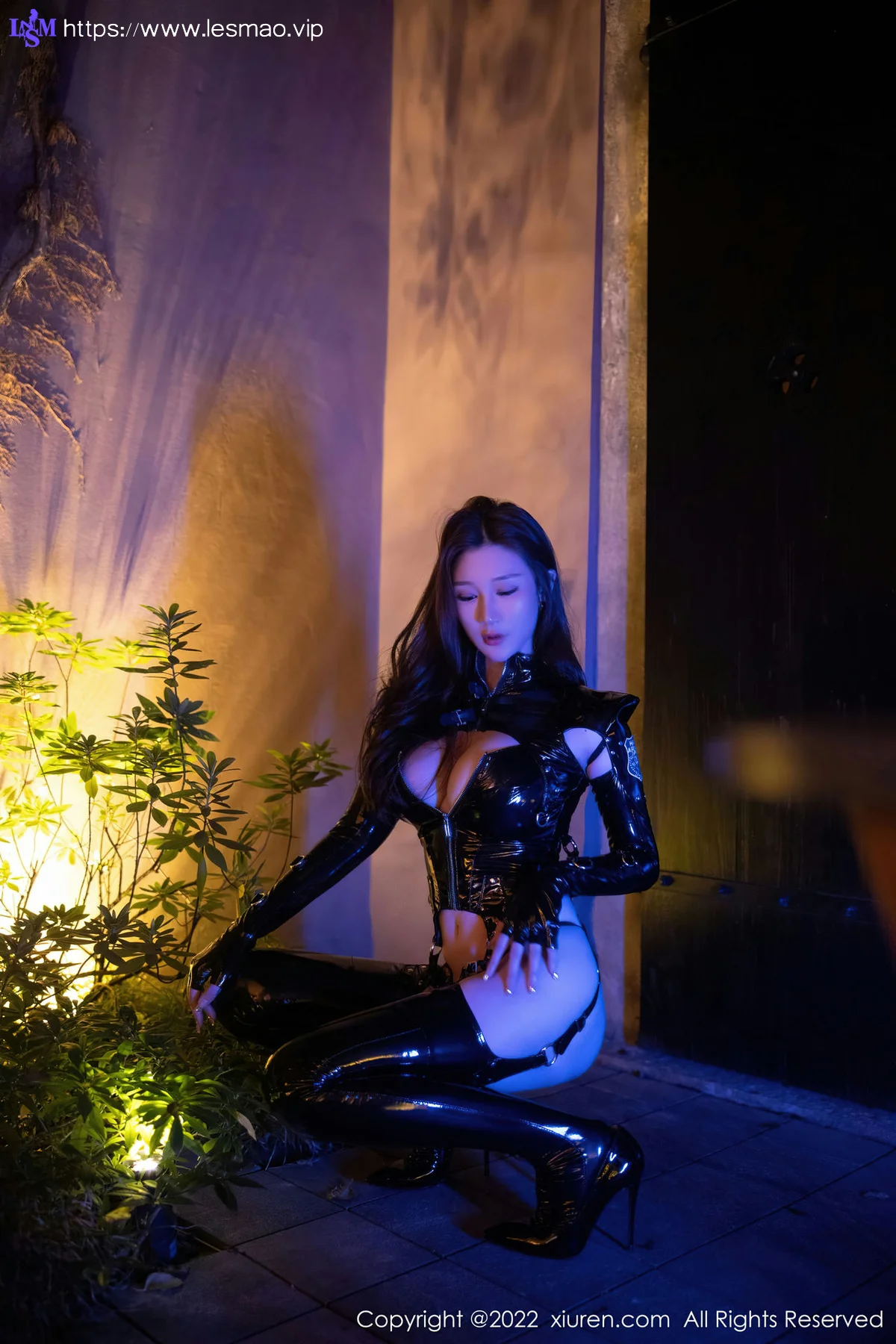 XiuRen 秀人 No.6007 顾乔楠Cora 黑色皮质狂野写真 - 59