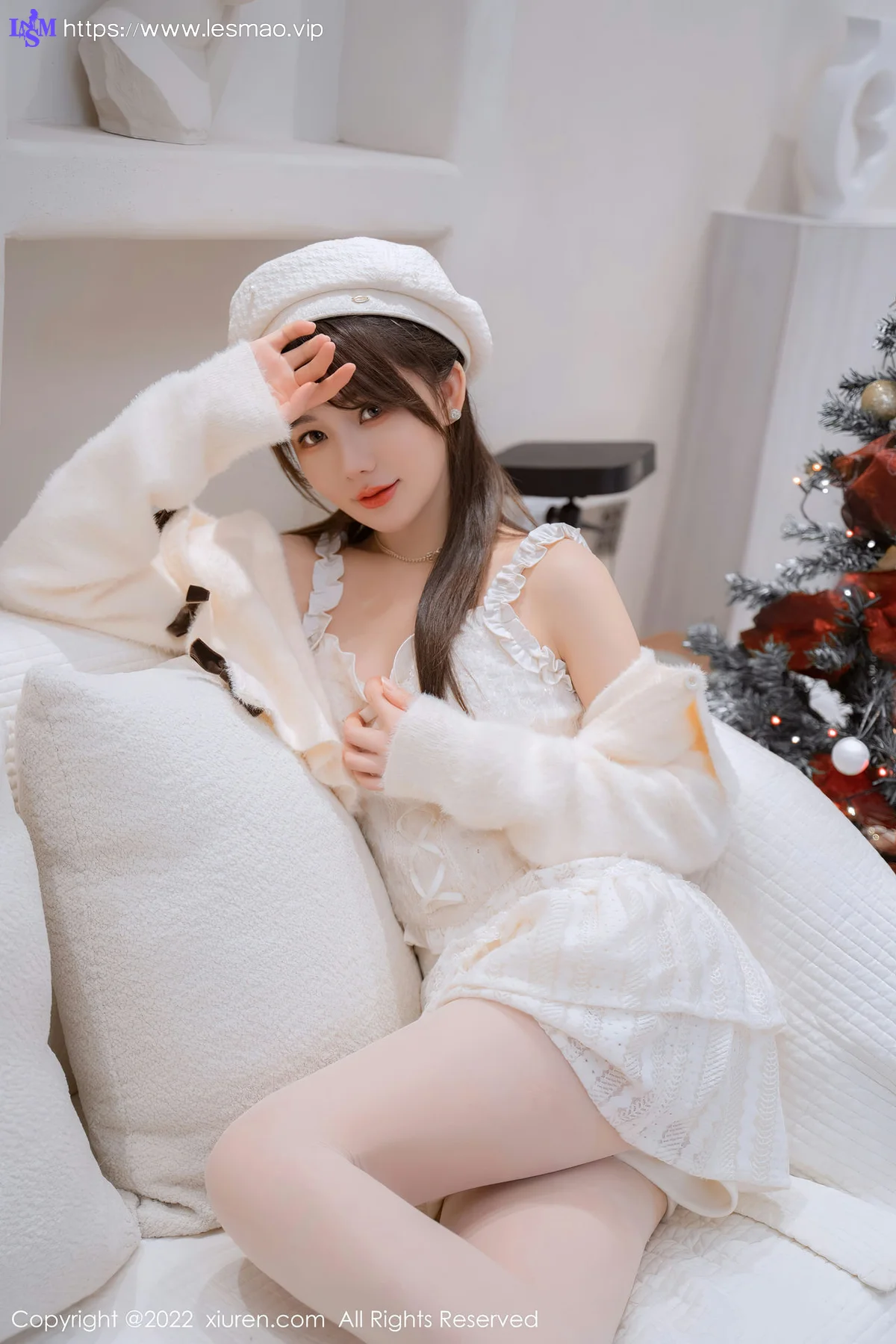 XiuRen 秀人 No.6025 婠婠么 圣诞白丝性感写真 - 29