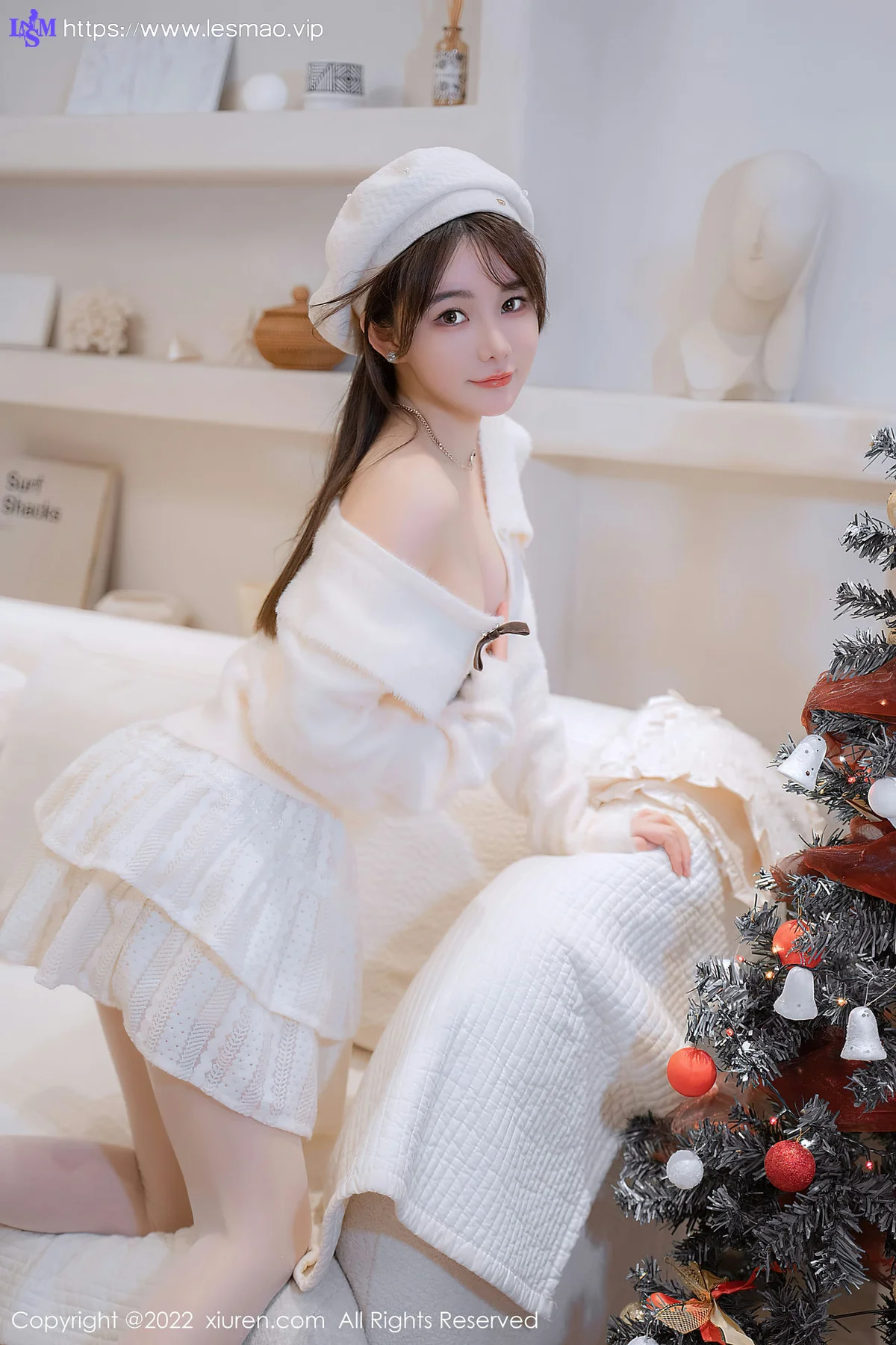 XiuRen 秀人 No.6025 婠婠么 圣诞白丝性感写真 - 47