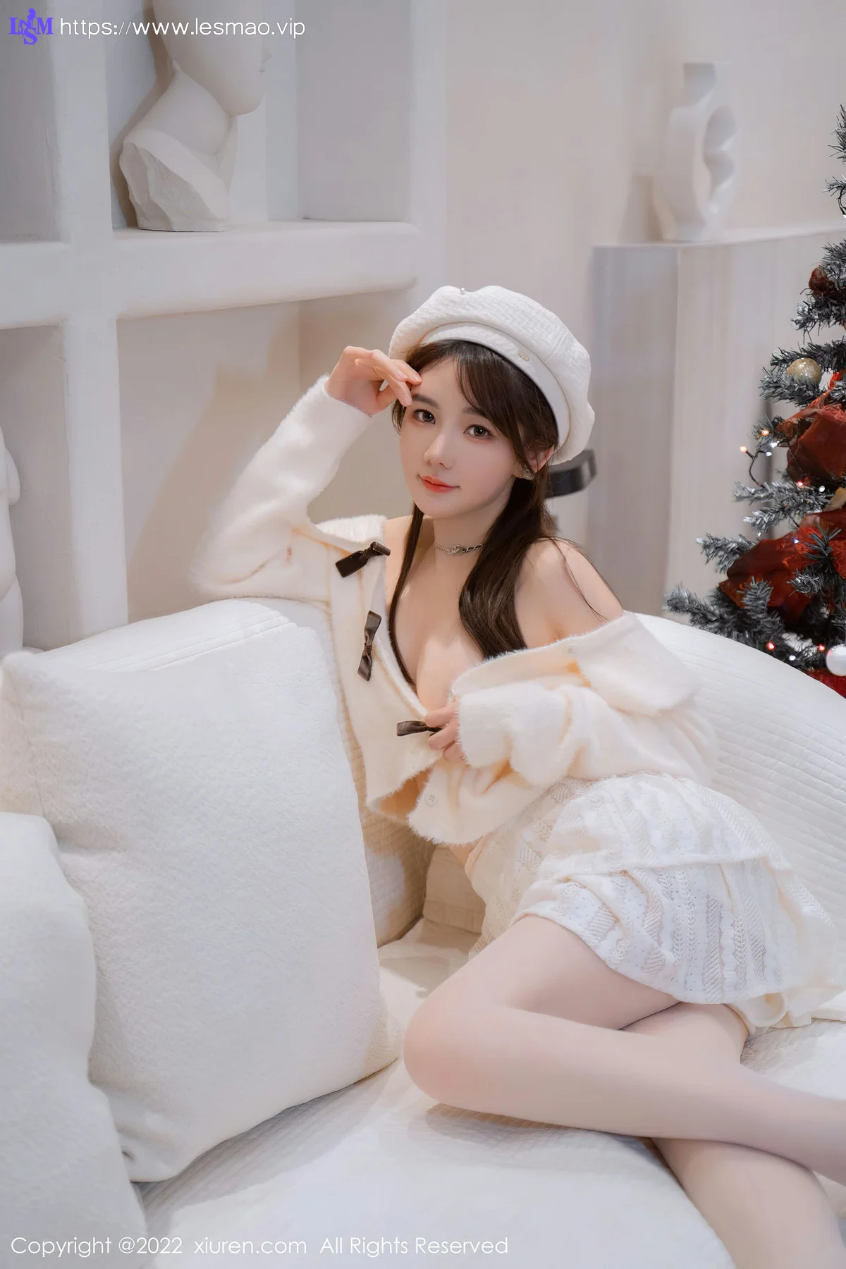XiuRen 秀人 No.6025 婠婠么 圣诞白丝性感写真 - 66