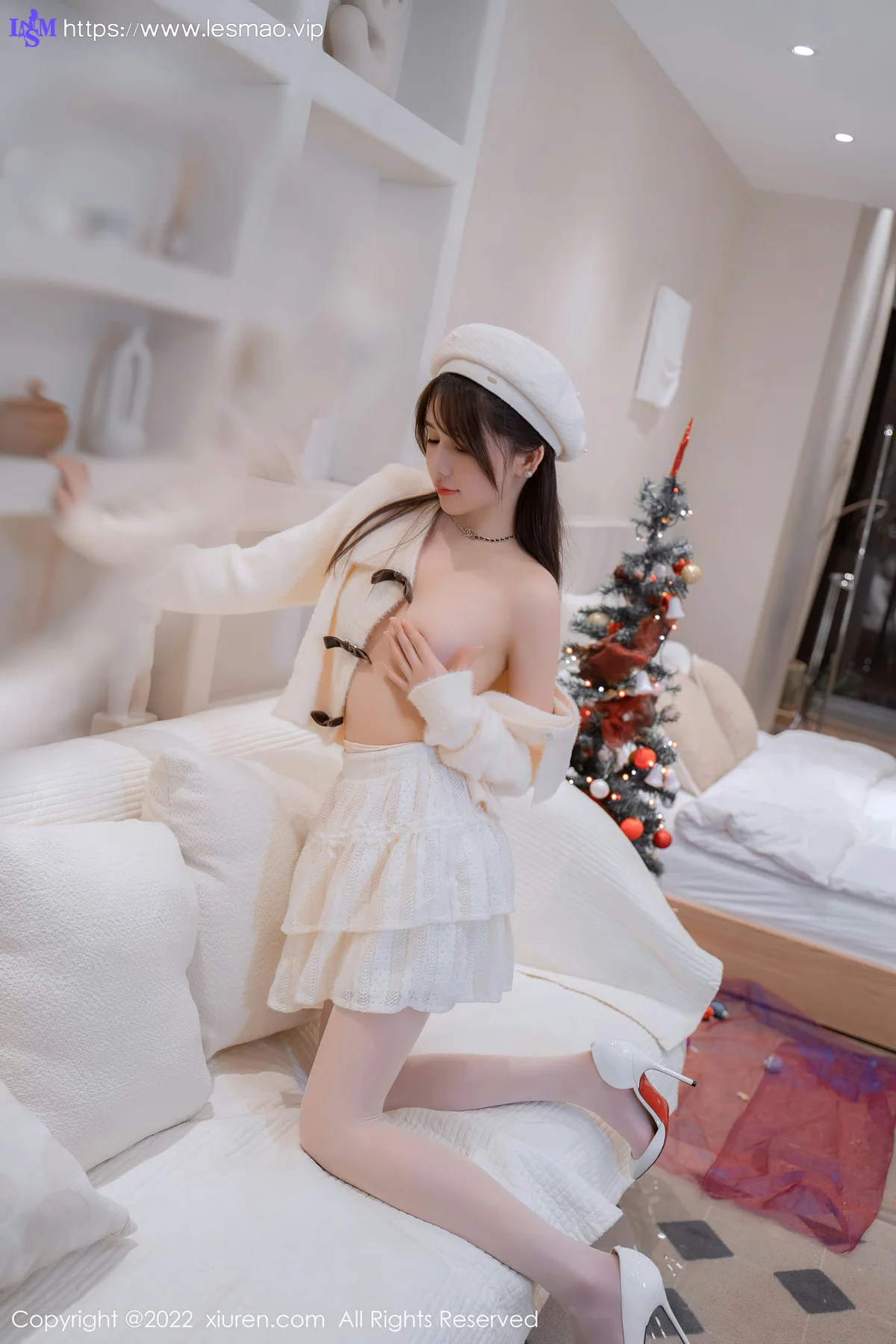 XiuRen 秀人 No.6025 婠婠么 圣诞白丝性感写真 - 67