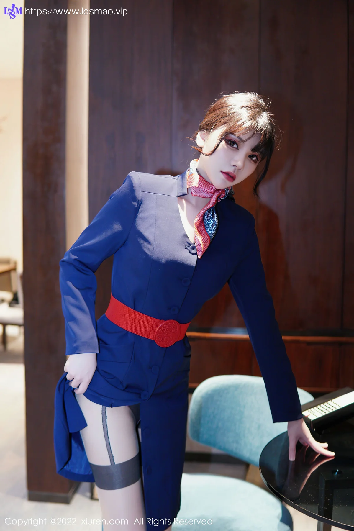 XiuRen 秀人 No.6048 桃桃子 空姐制服新人第二套写真 - 17