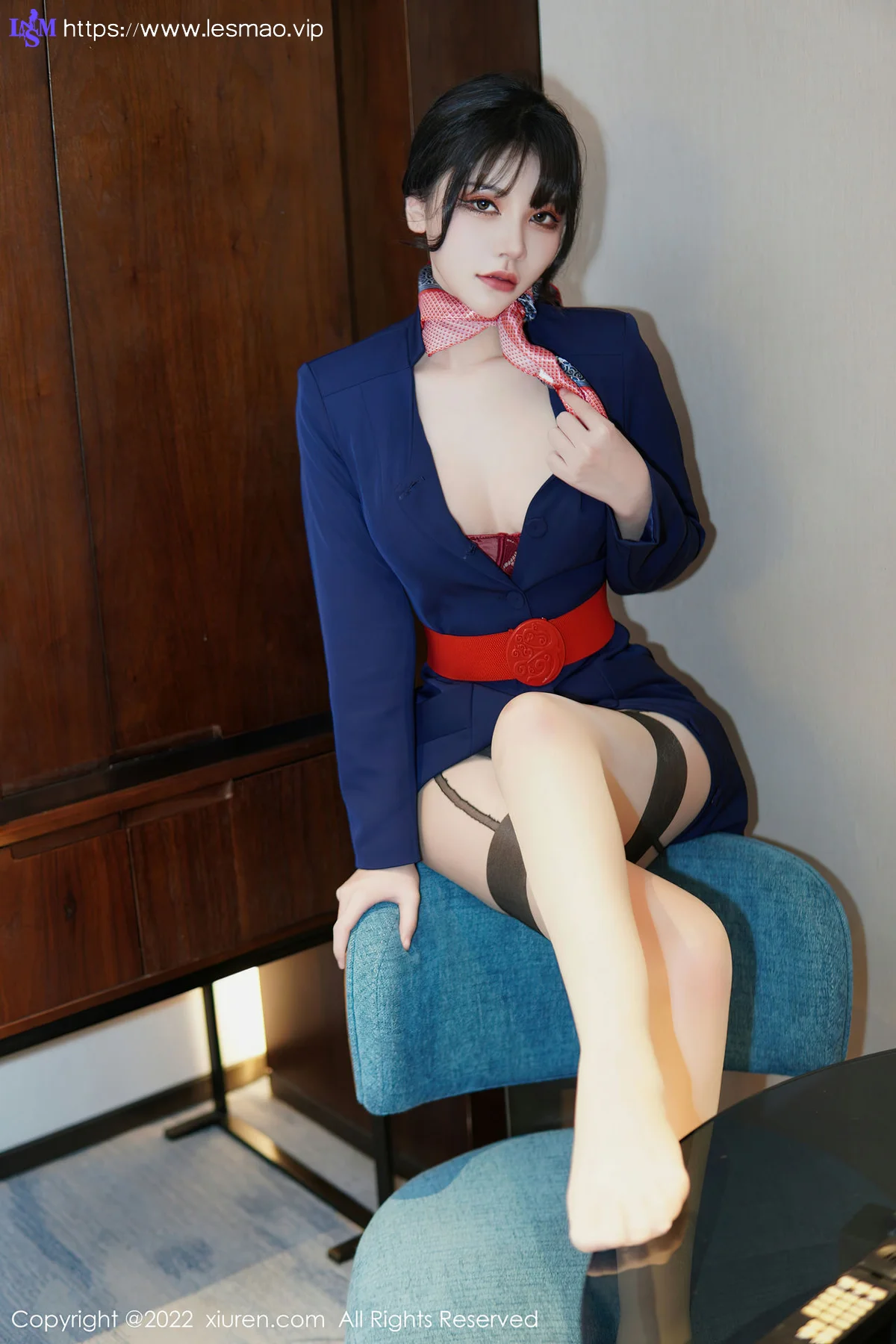 XiuRen 秀人 No.6048 桃桃子 空姐制服新人第二套写真 - 40
