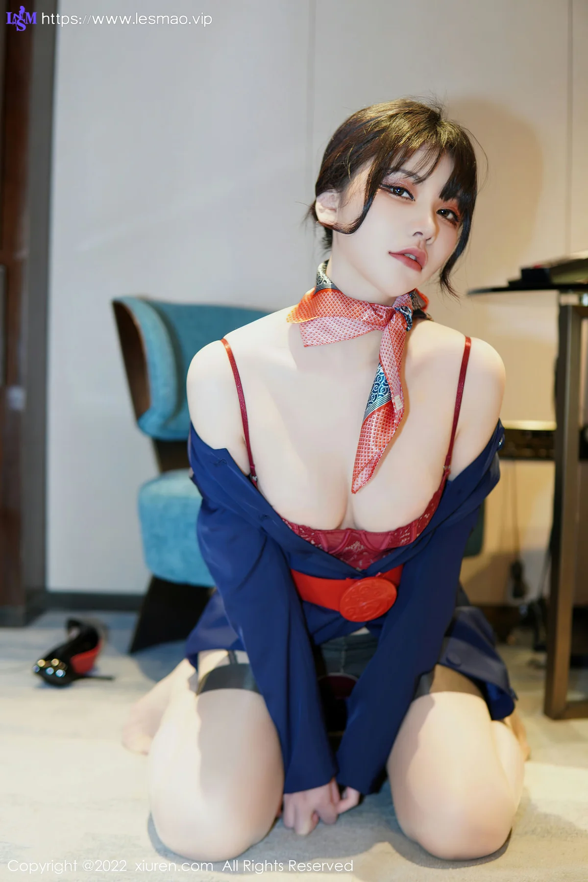 XiuRen 秀人 No.6048 桃桃子 空姐制服新人第二套写真 - 48