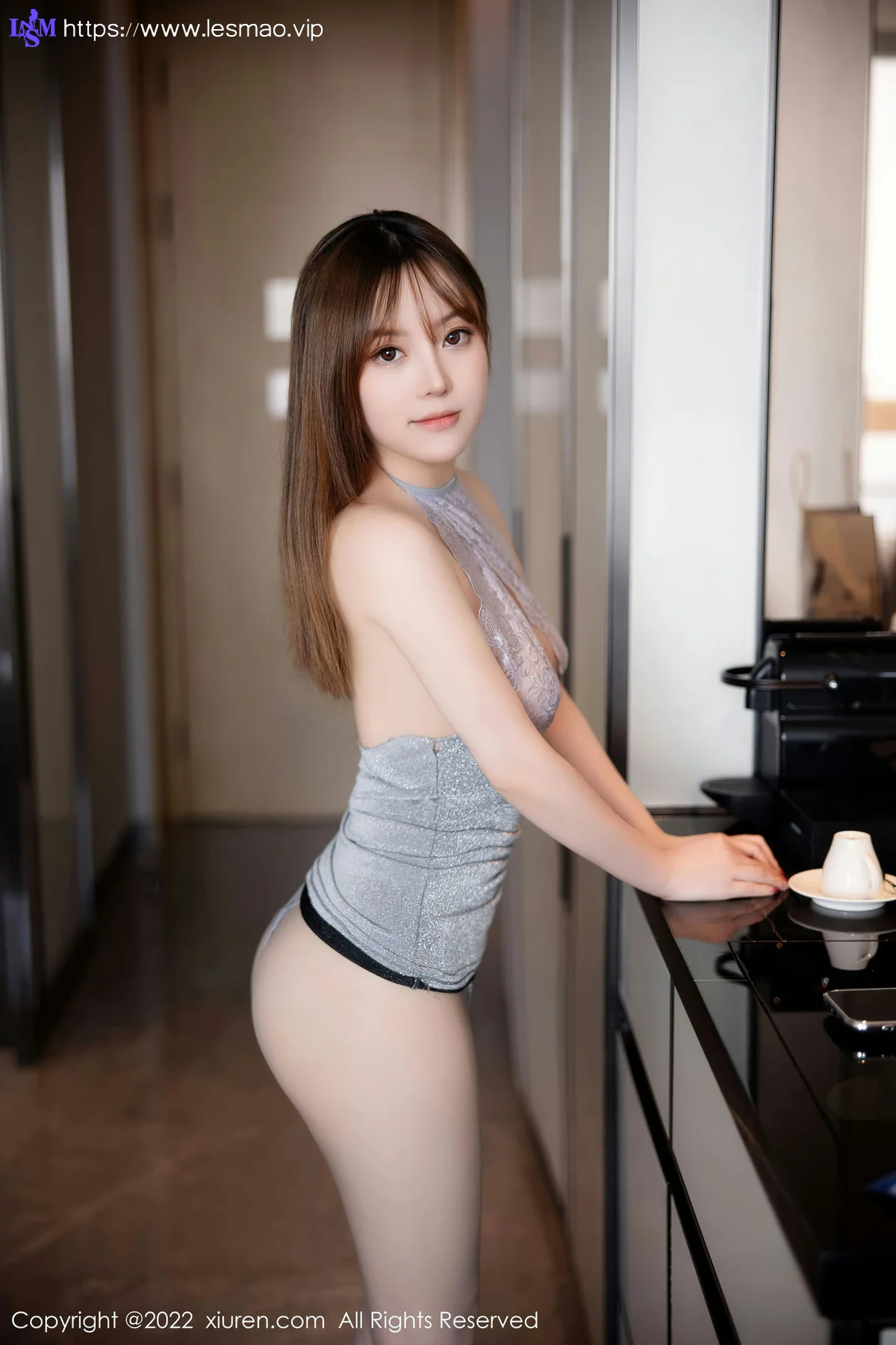 XiuRen 秀人 No.6062 豆瓣酱 灰色轻透薄纱性感写真 - 21