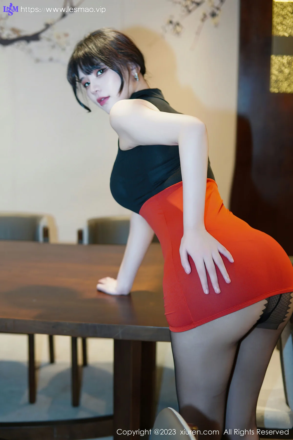 XiuRen 秀人 No.6075 桃桃子新人魅惑黑丝写真 - 21