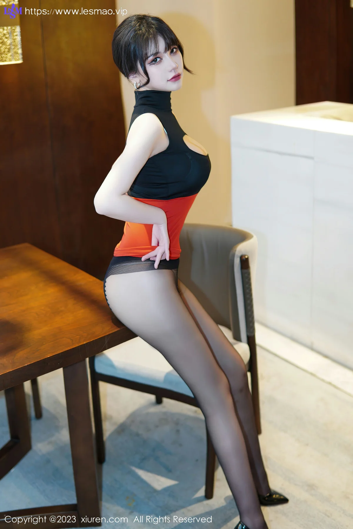 XiuRen 秀人 No.6075 桃桃子新人魅惑黑丝写真 - 27