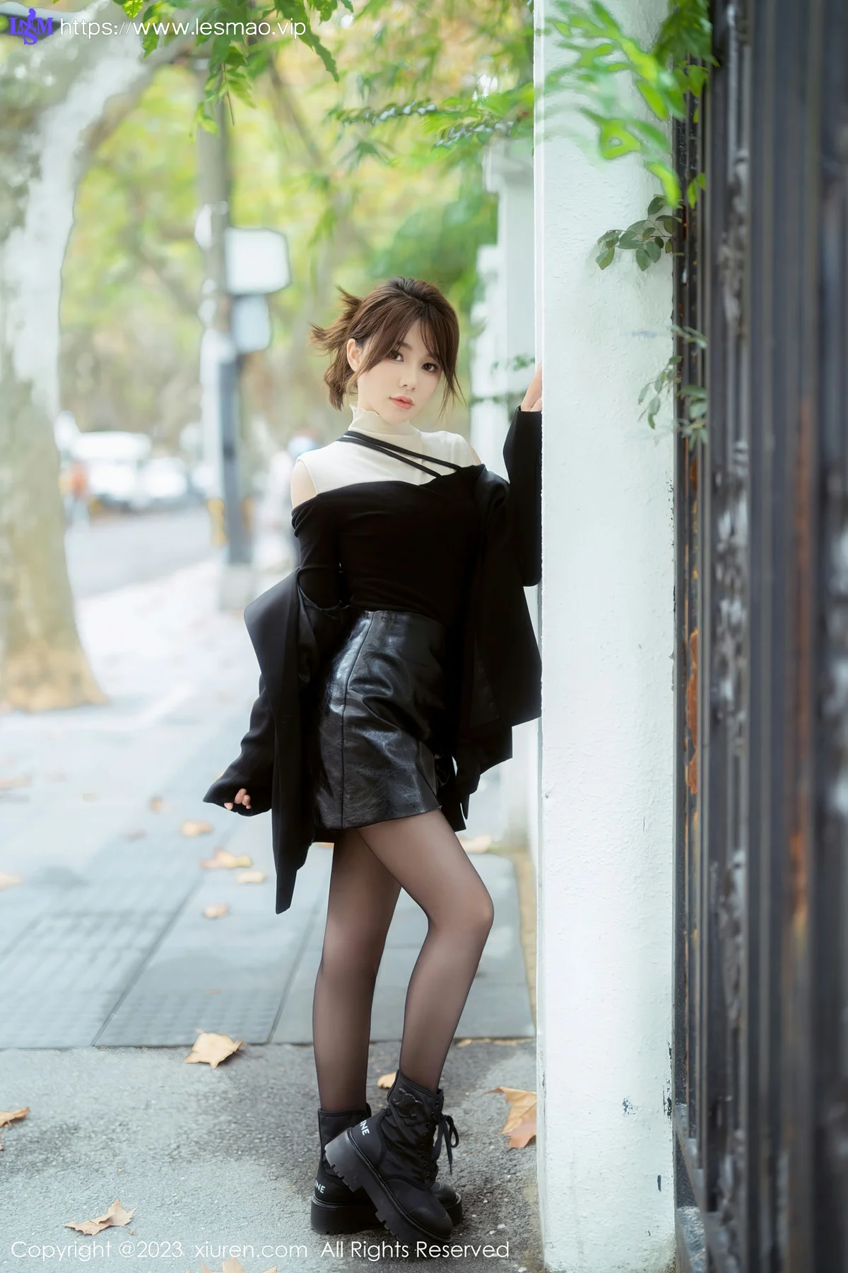 XiuRen 秀人 No.6080 婠婠么 上衣皮短裙写真 - 7