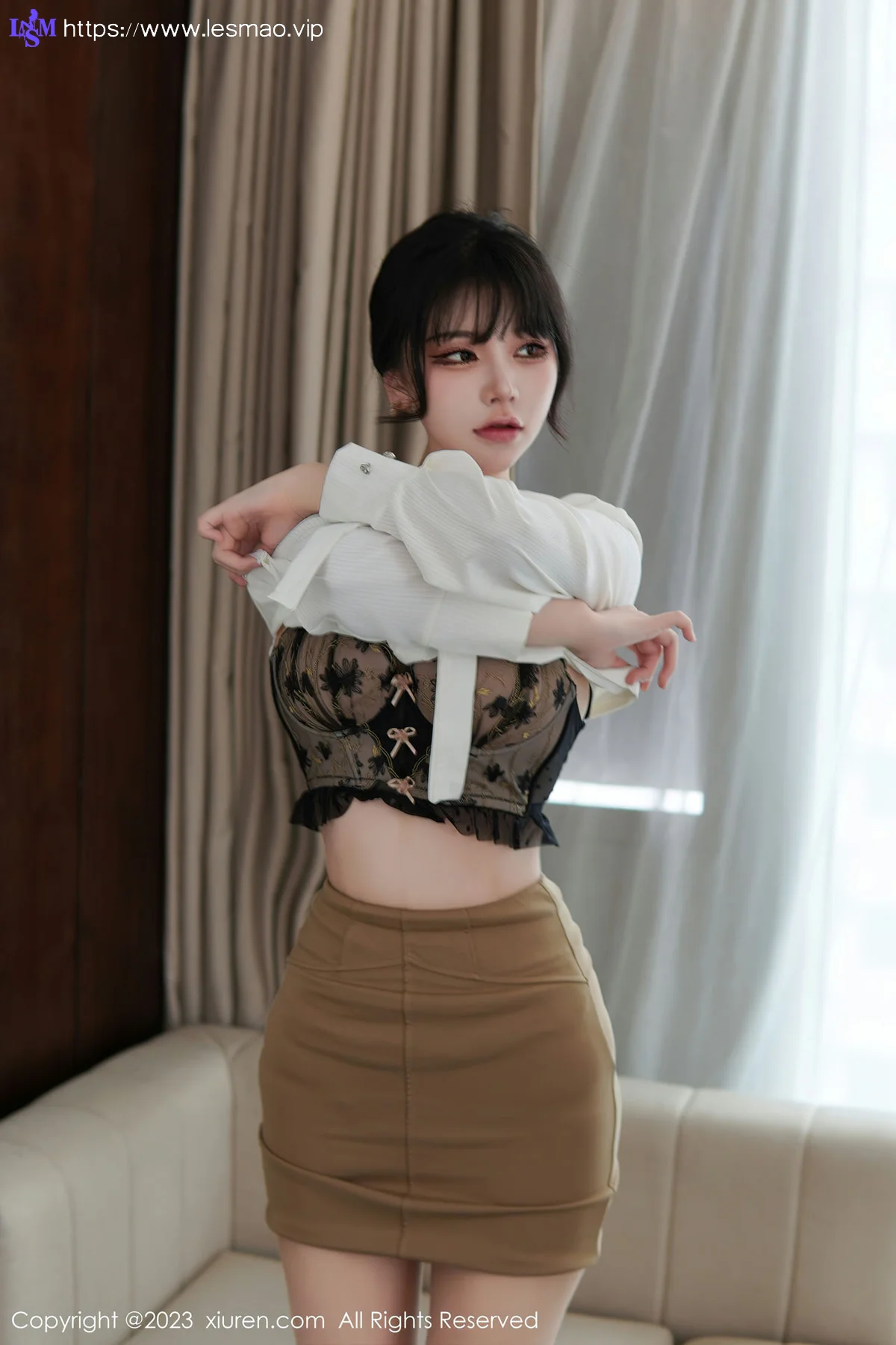 XiuRen 秀人 No.6111 桃桃子_ 新人蕾丝内衣性感写真 - 45