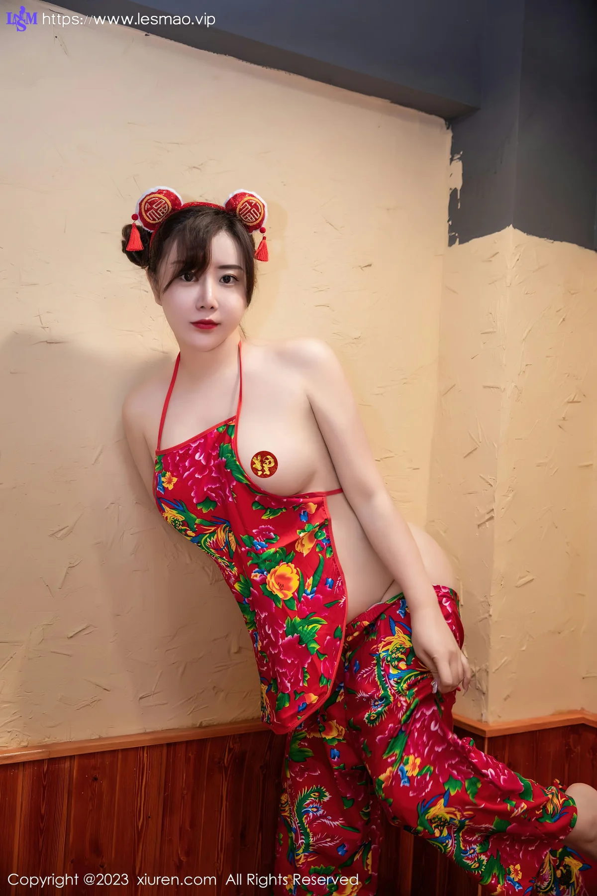 XiuRen 秀人 No.6121 王婉悠Queen 东北大花布布兜写真 - 30