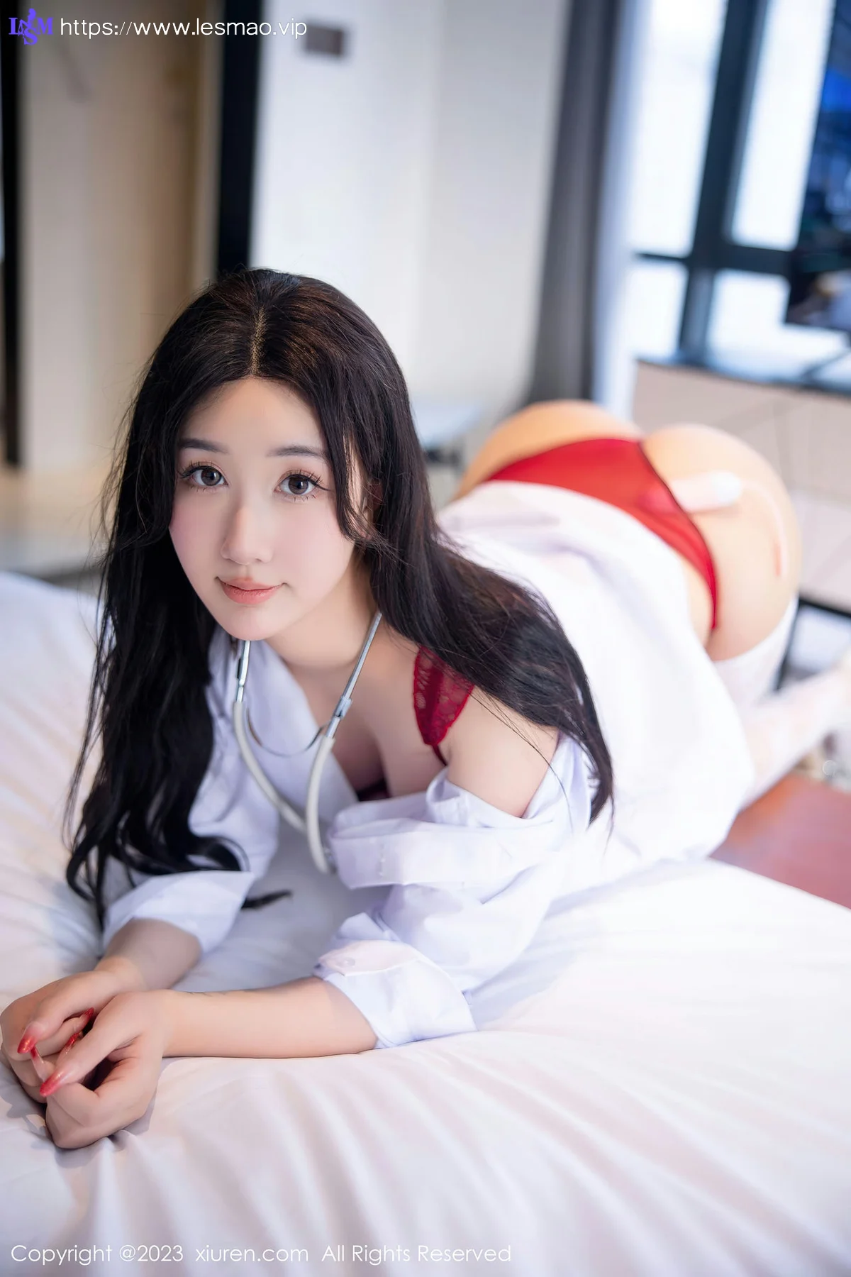 XiuRen 秀人 No.6130 江真真 白色护士服性感写真 - 78