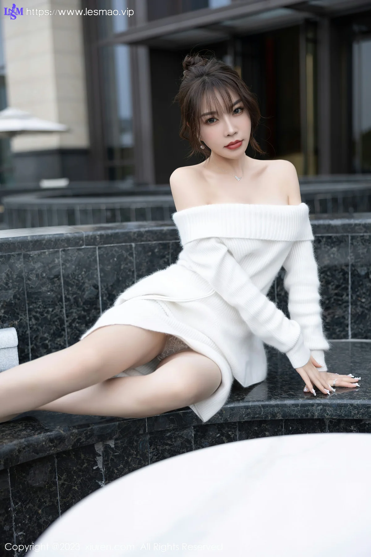 XiuRen 秀人 No.6132 徐莉芝Booty 白色蕾丝内衣性感写真 - 9