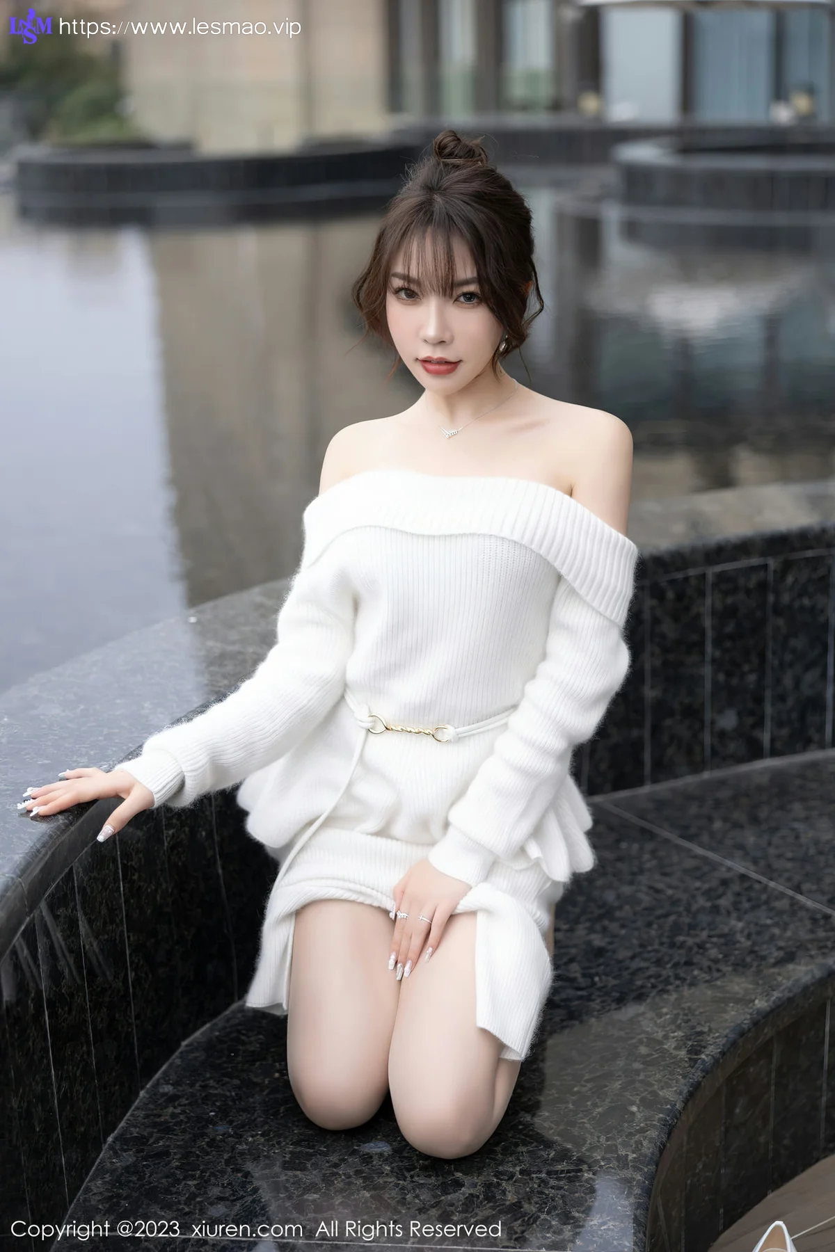 XiuRen 秀人 No.6132 徐莉芝Booty 白色蕾丝内衣性感写真 - 12