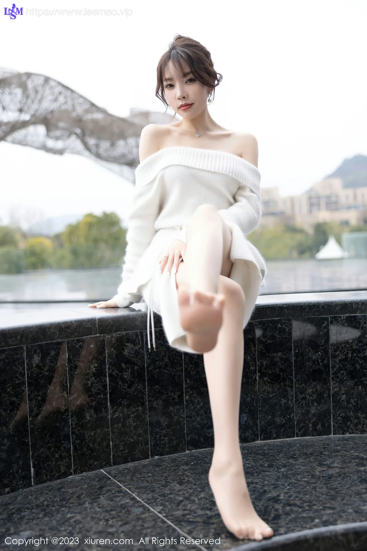 XiuRen 秀人 No.6132 徐莉芝Booty 白色蕾丝内衣性感写真 - 13