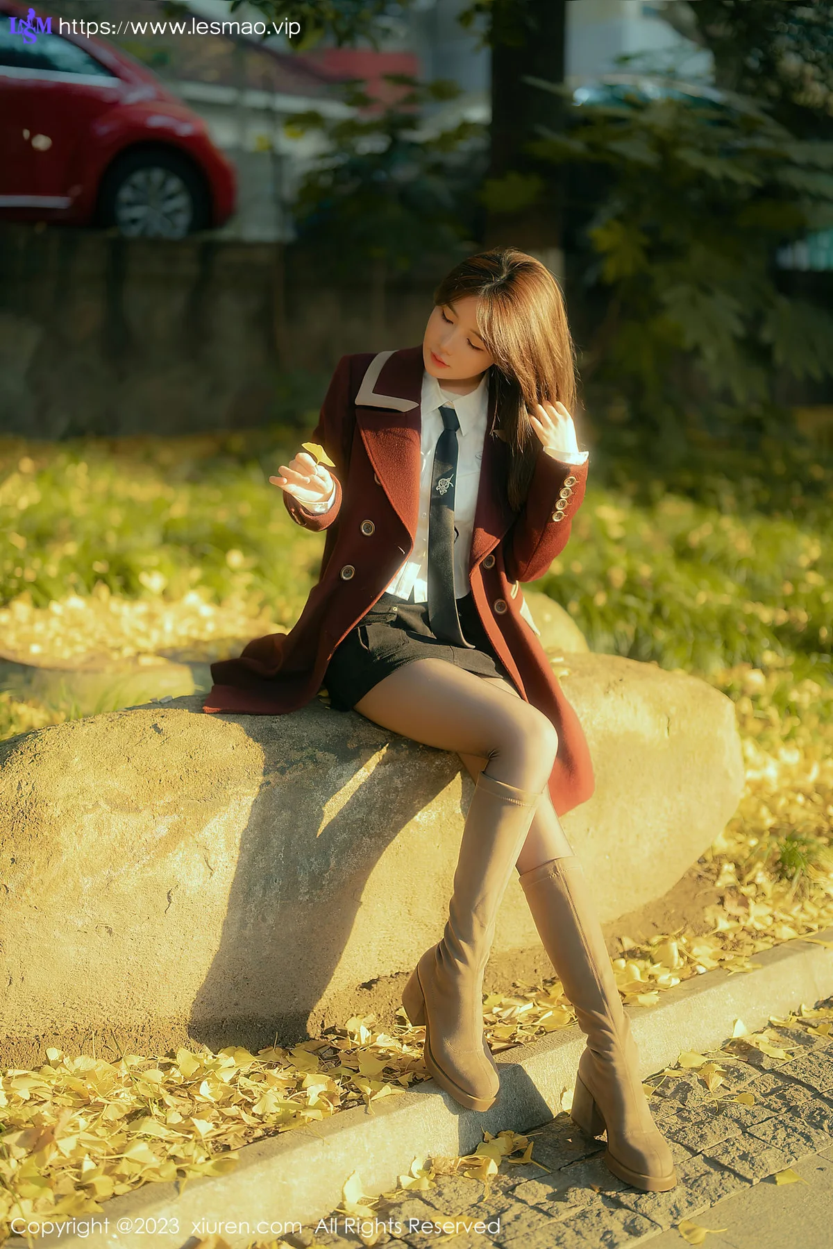 XiuRen 秀人 No.6137 婠婠么 白T黑色短裙 性感写真 - 29