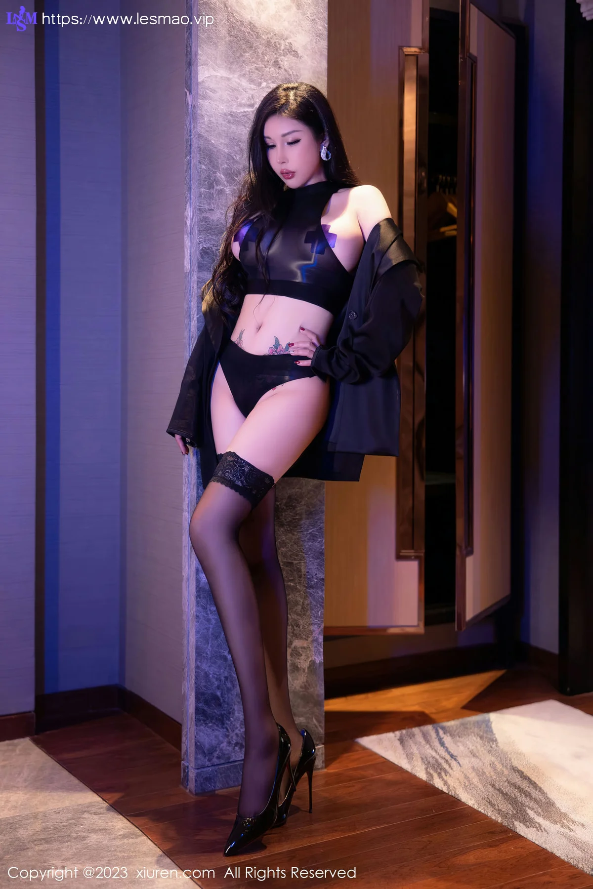 XiuRen 秀人 No.6143 田冰冰 黑色西服外衣写真 - 14