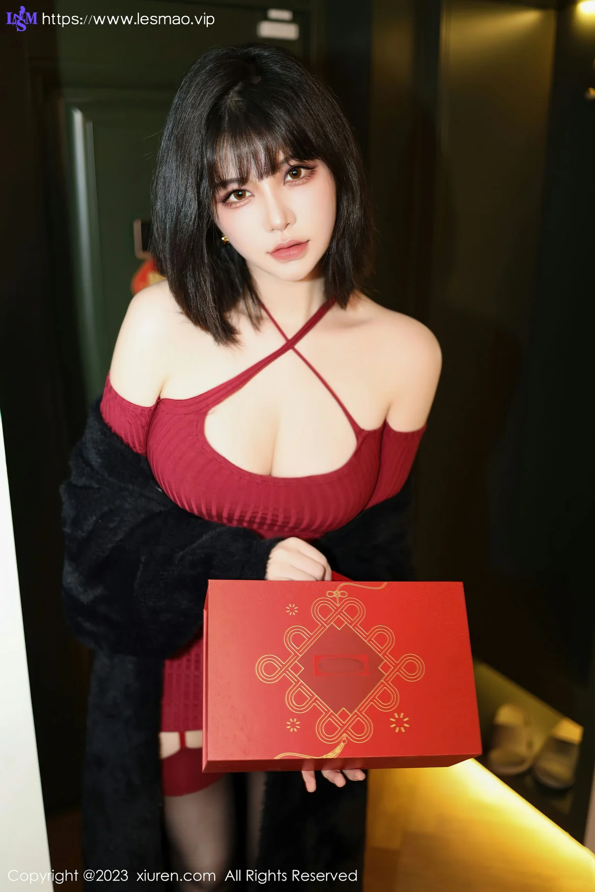 XiuRen 秀人 No.6144 桃桃子_ 黑色蕾丝内衣写真 - 12