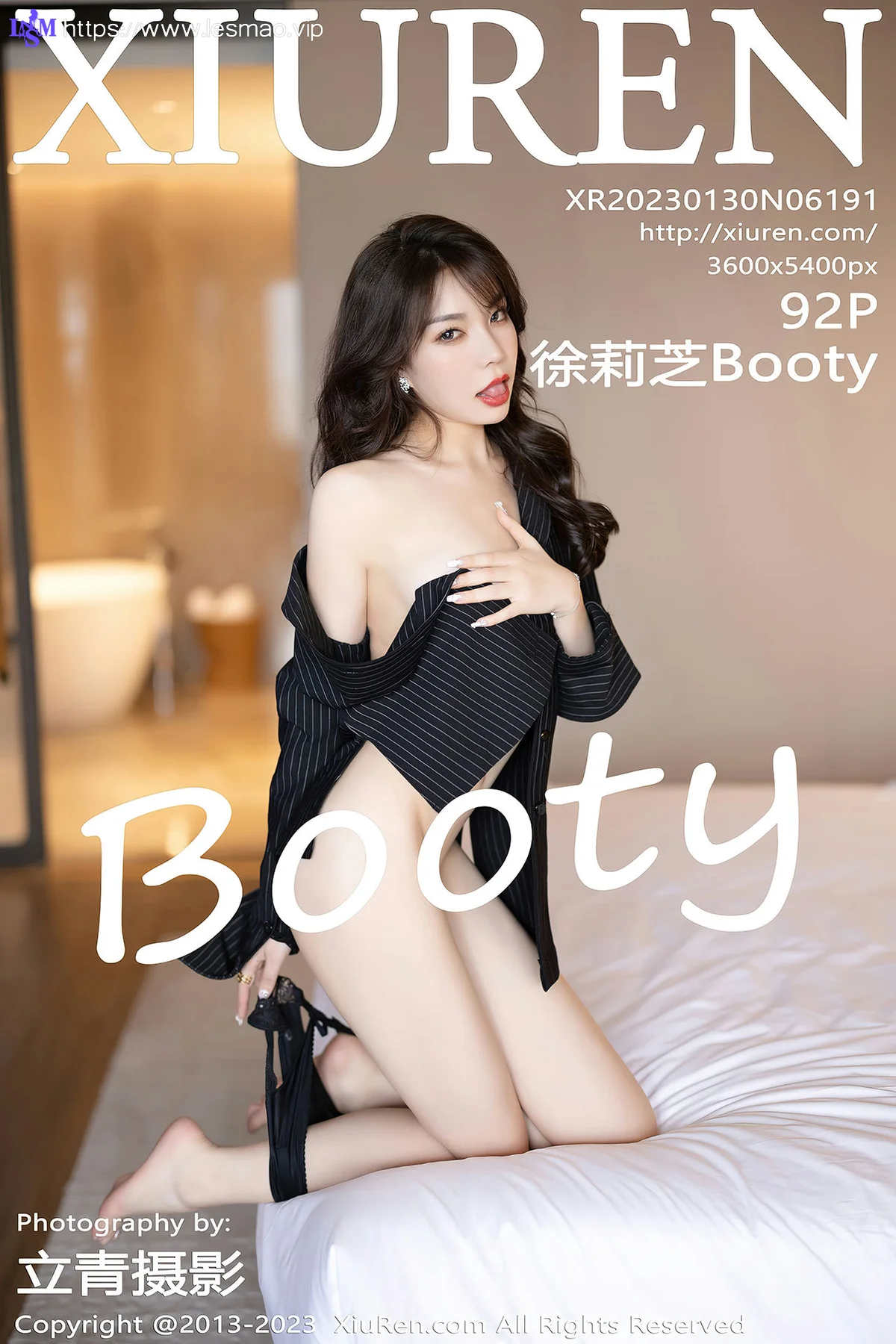 XiuRen 秀人 No.6191 徐莉芝Booty 黑色条纹性感写真 - 93
