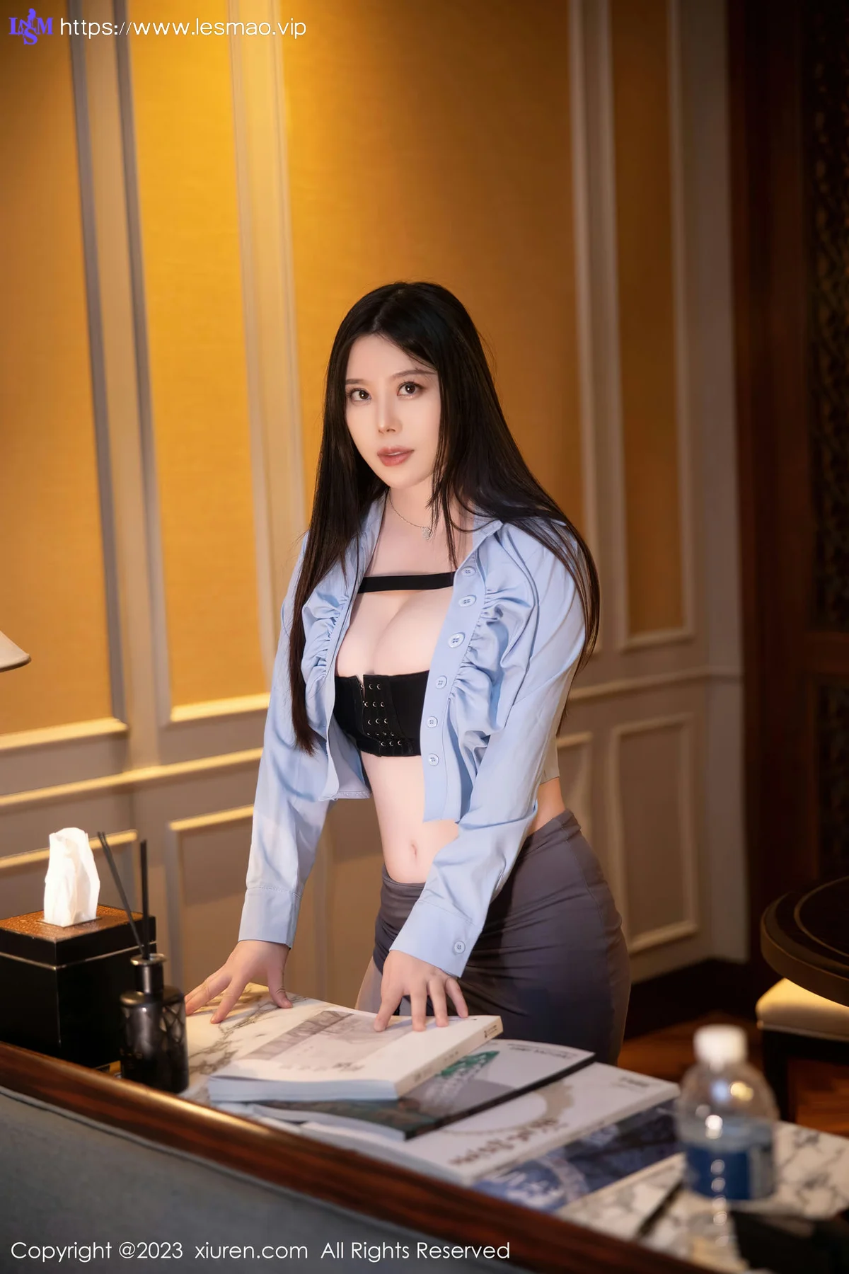 XiuRen 秀人 No.6196 白茹雪 魅惑黑丝性感写真 - 14