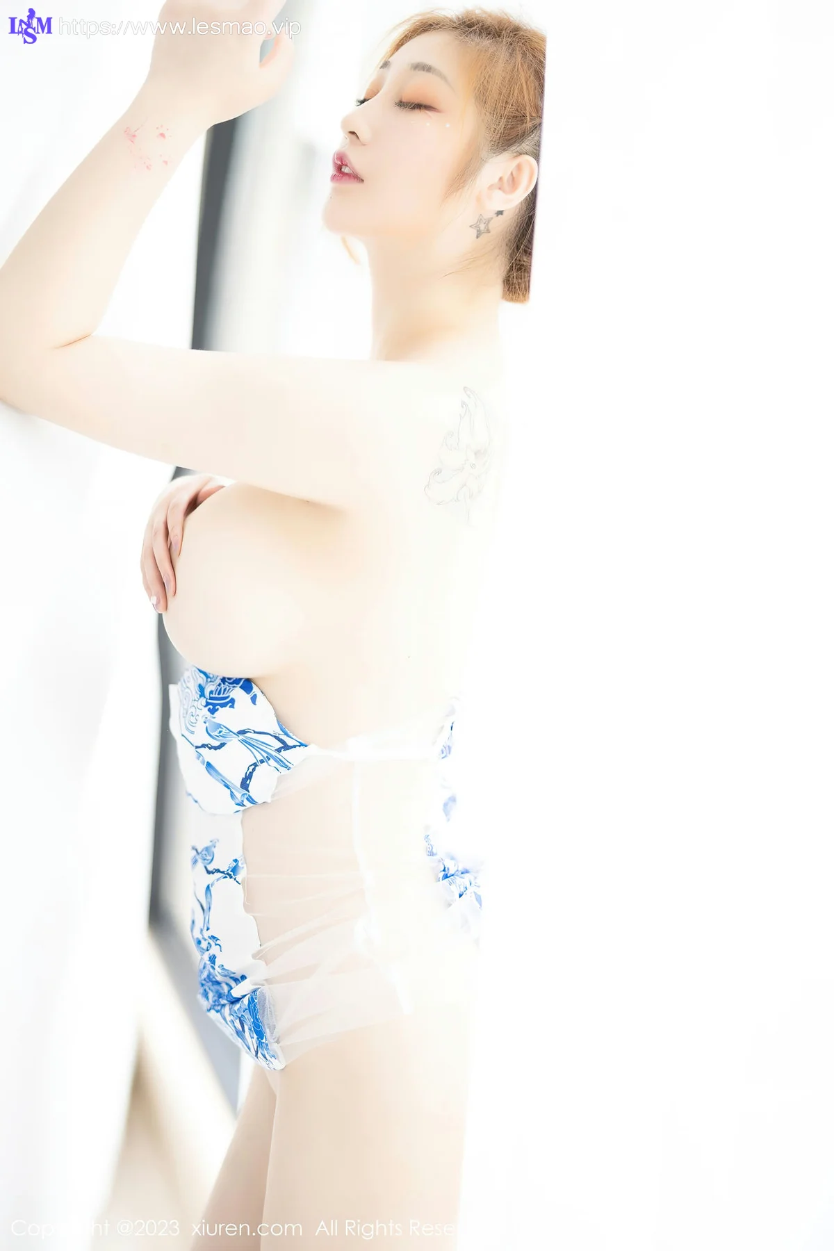 XiuRen 秀人 No.6199 妲己_Toxic 轻透青花图写真 - 51