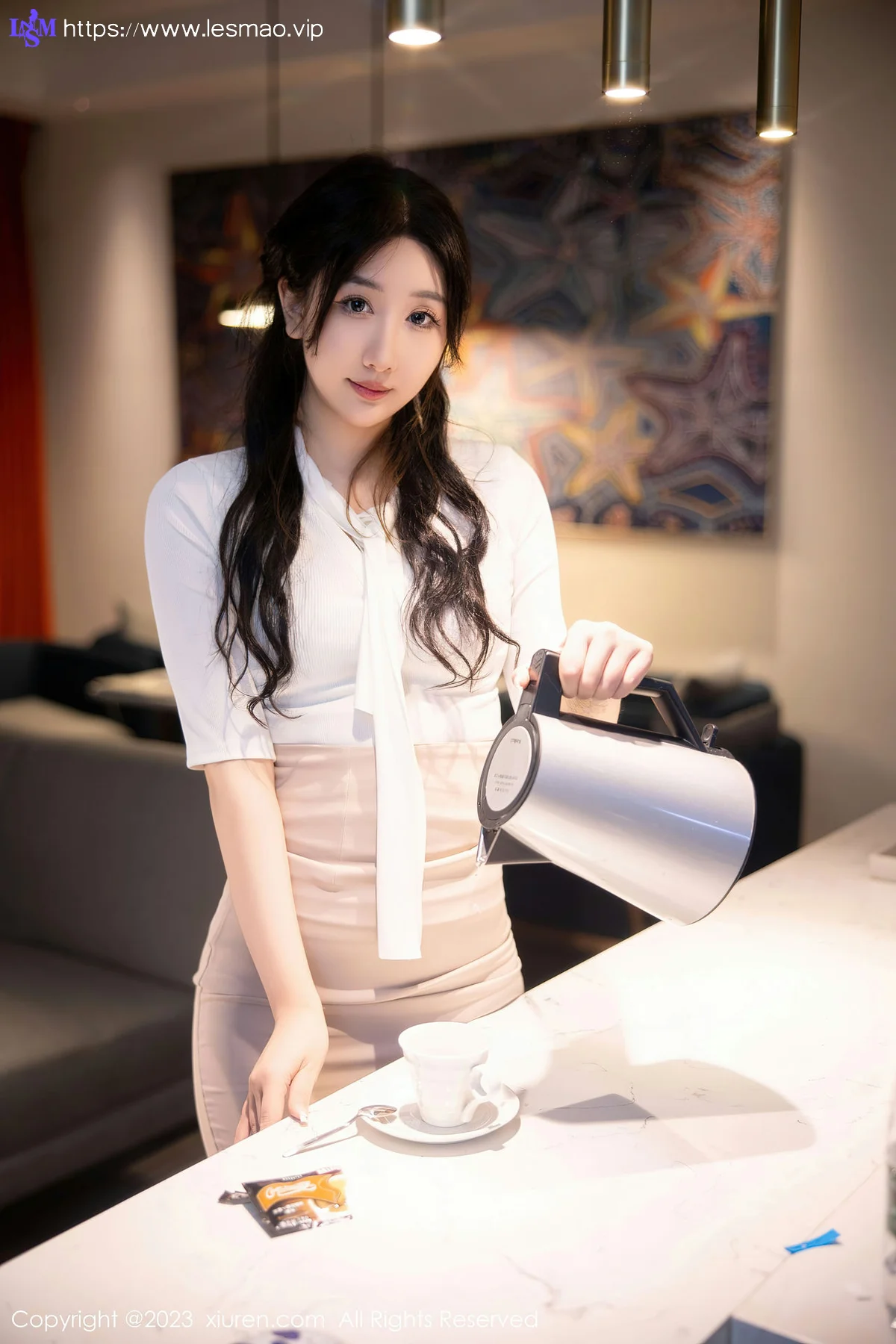 XiuRen 秀人 No.6207 江真真 白色Ol职业服写真 - 16