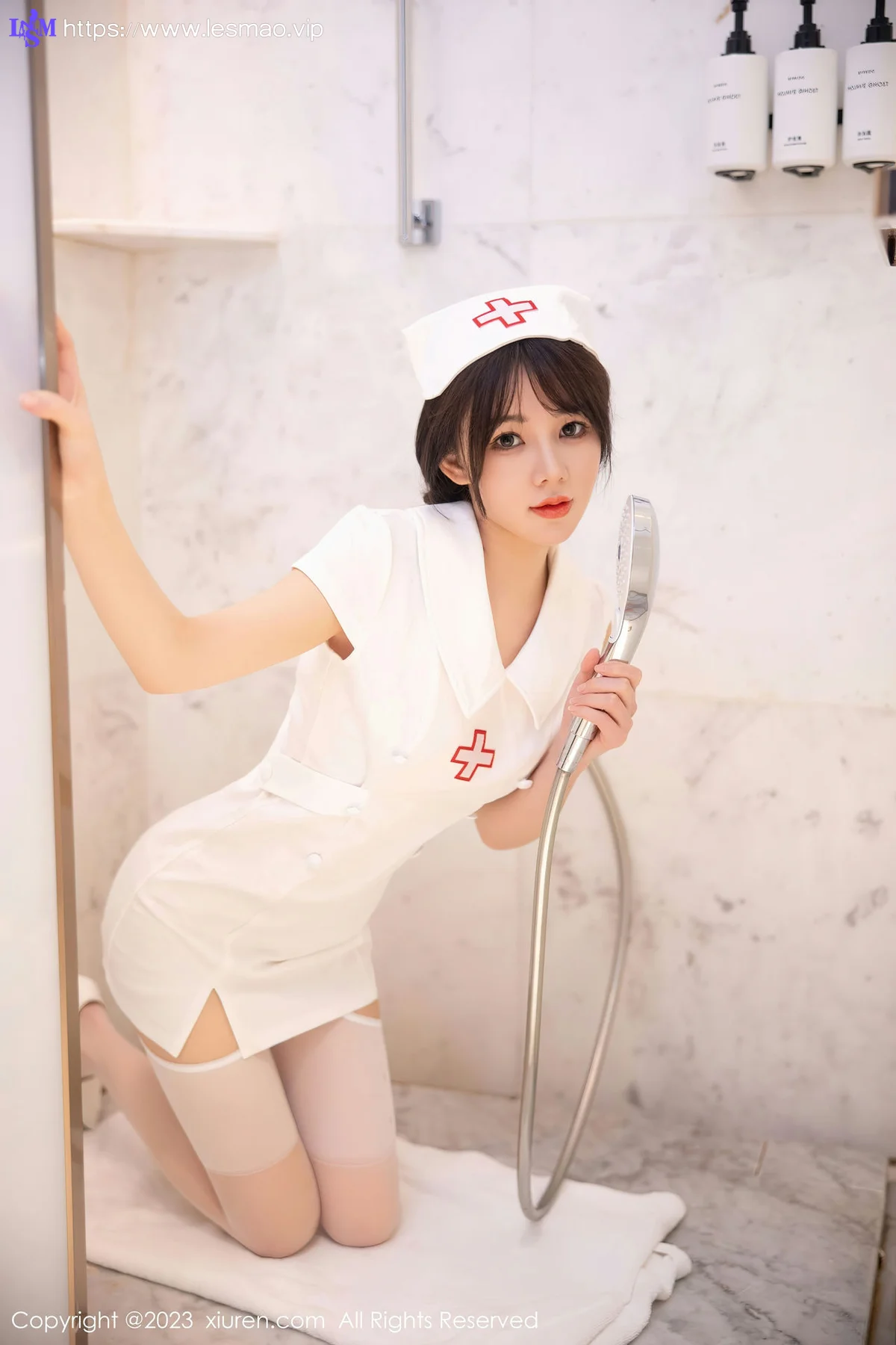 XiuRen 秀人 No.6221 婠婠么 白色情趣护士性感写真 - 66