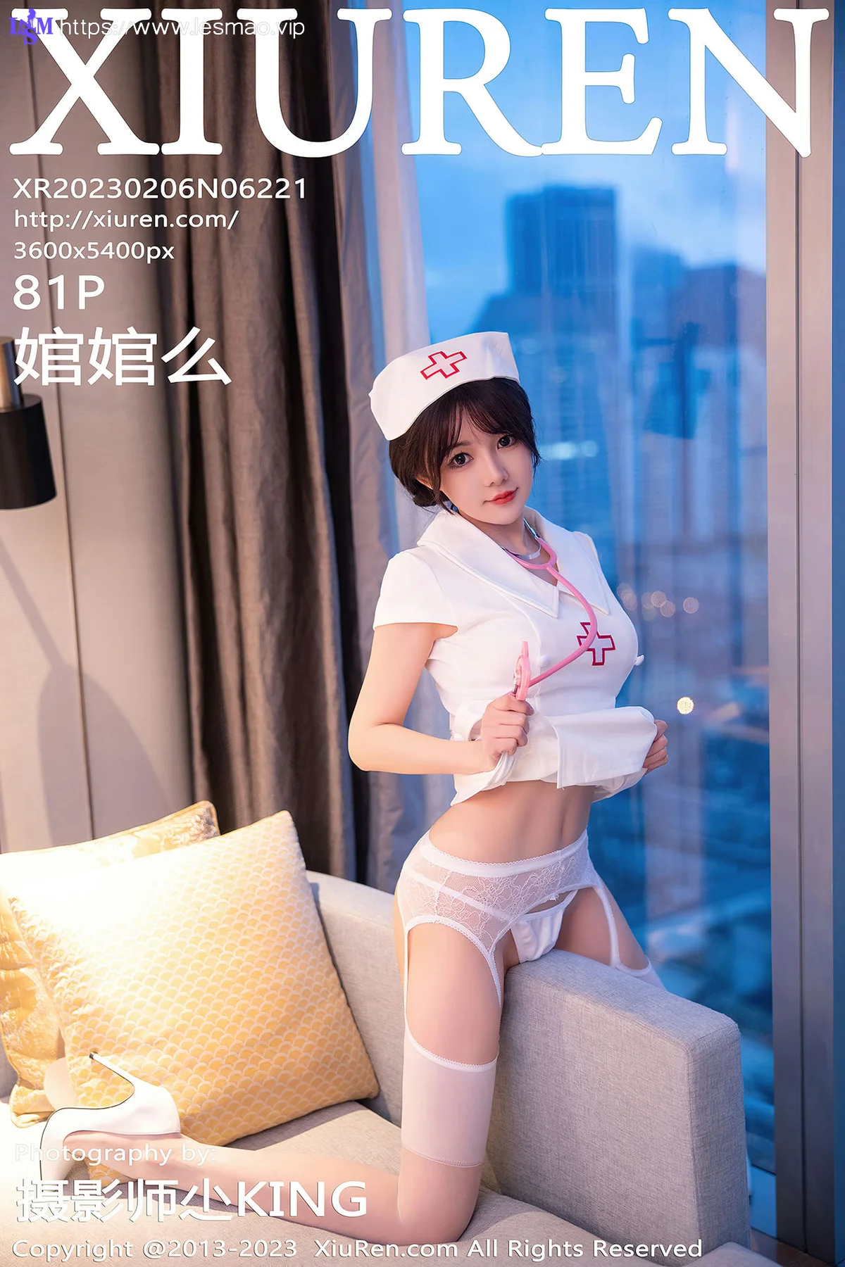 XiuRen 秀人 No.6221 婠婠么 白色情趣护士性感写真 - 82