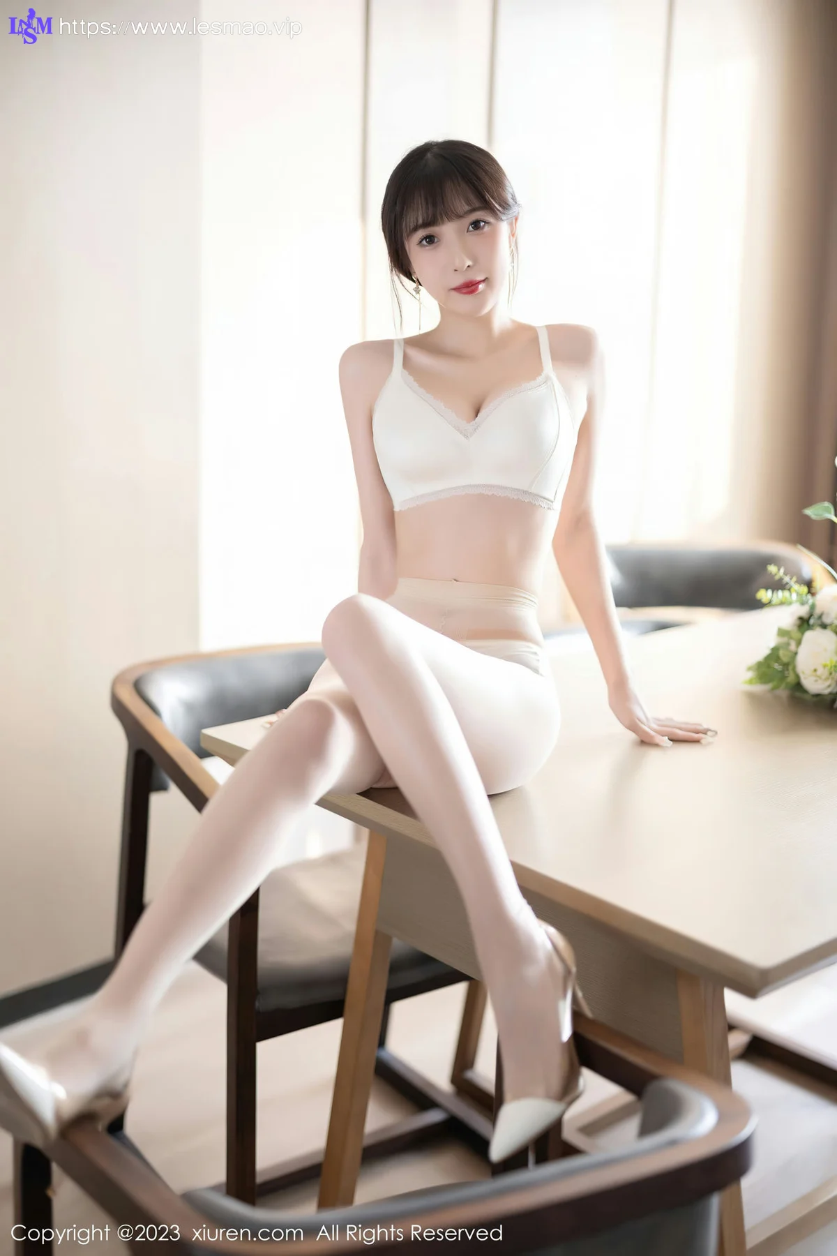 XiuRen 秀人 No.6236 林星阑 白色蕾丝内衣性感写真 - 52
