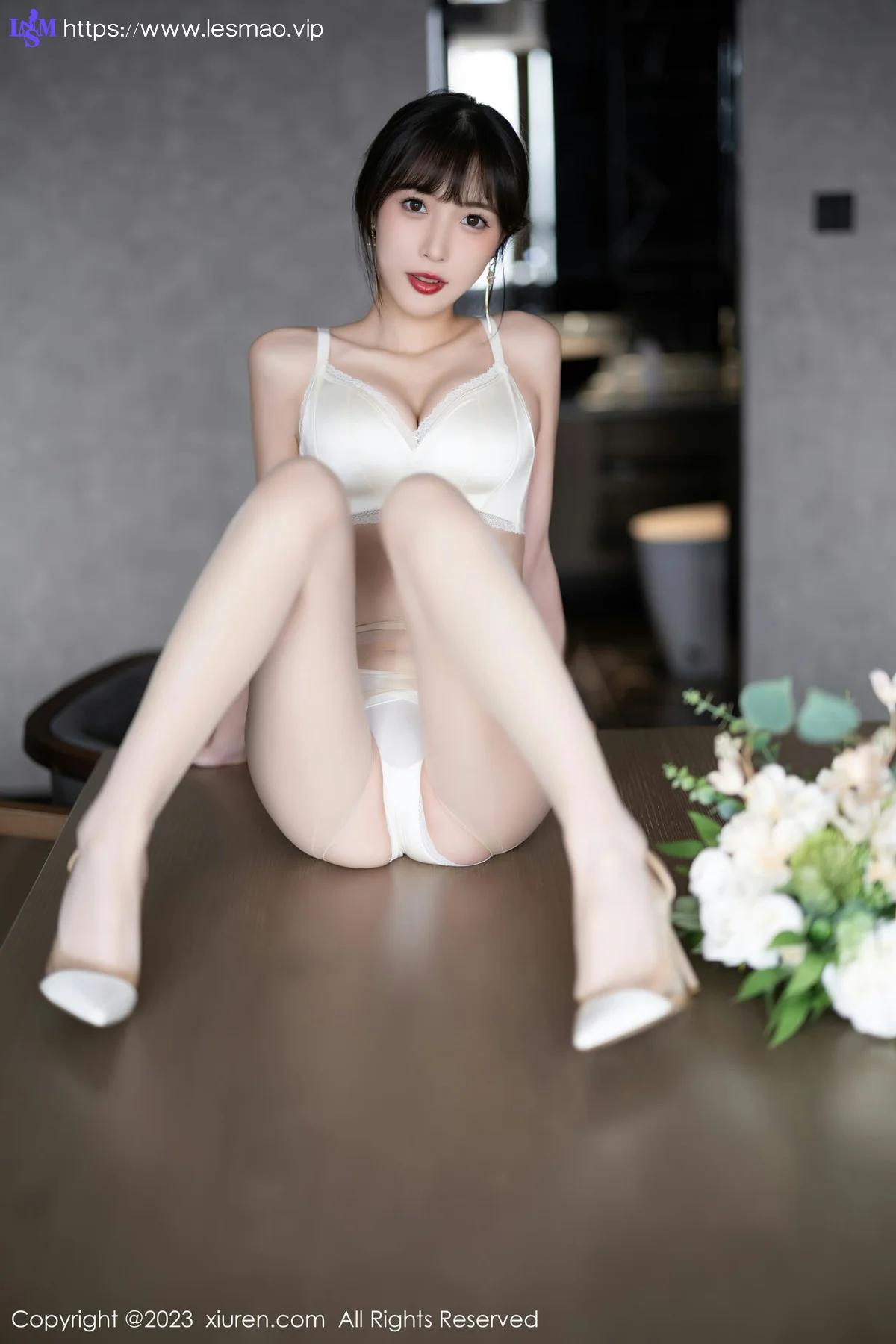 XiuRen 秀人 No.6236 林星阑 白色蕾丝内衣性感写真 - 53