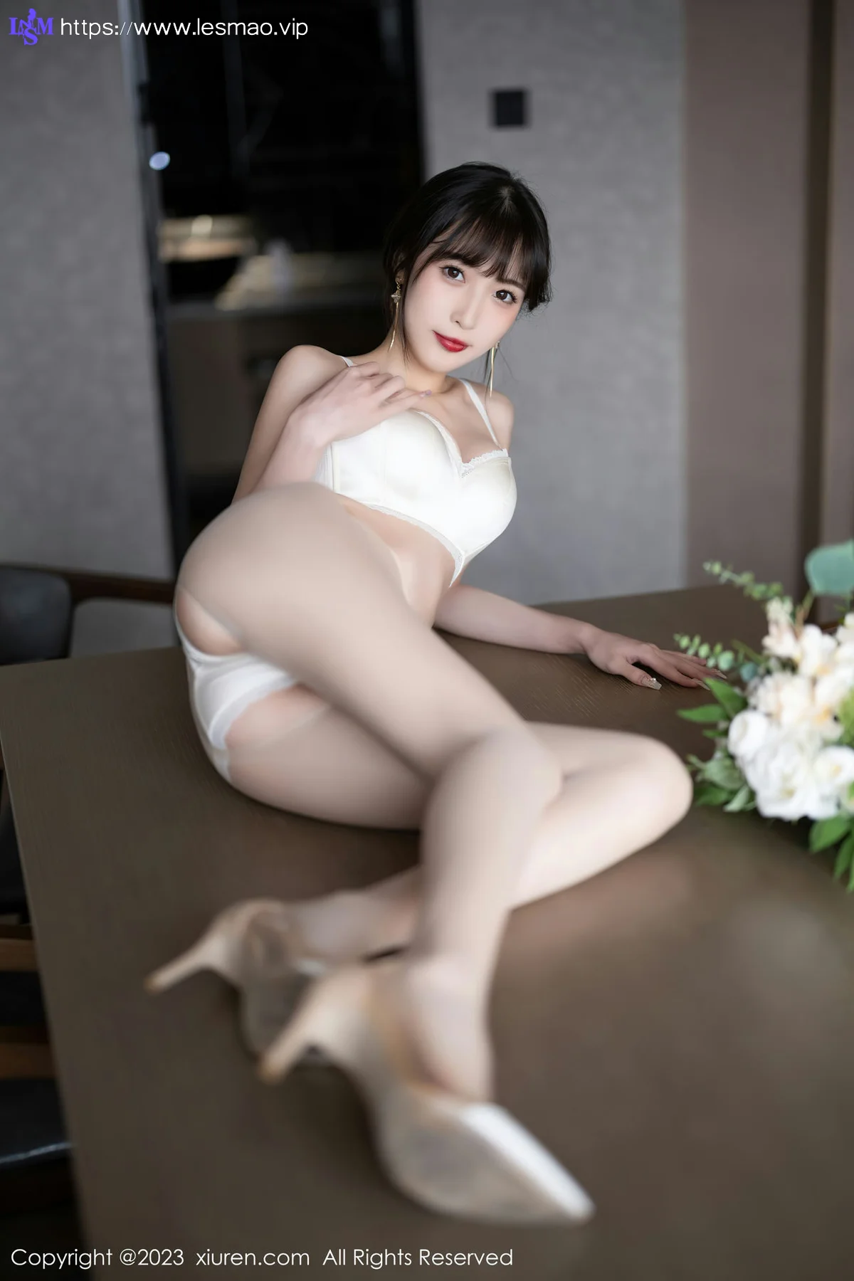XiuRen 秀人 No.6236 林星阑 白色蕾丝内衣性感写真 - 54