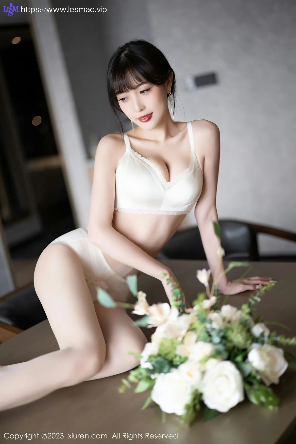 XiuRen 秀人 No.6236 林星阑 白色蕾丝内衣性感写真 - 56