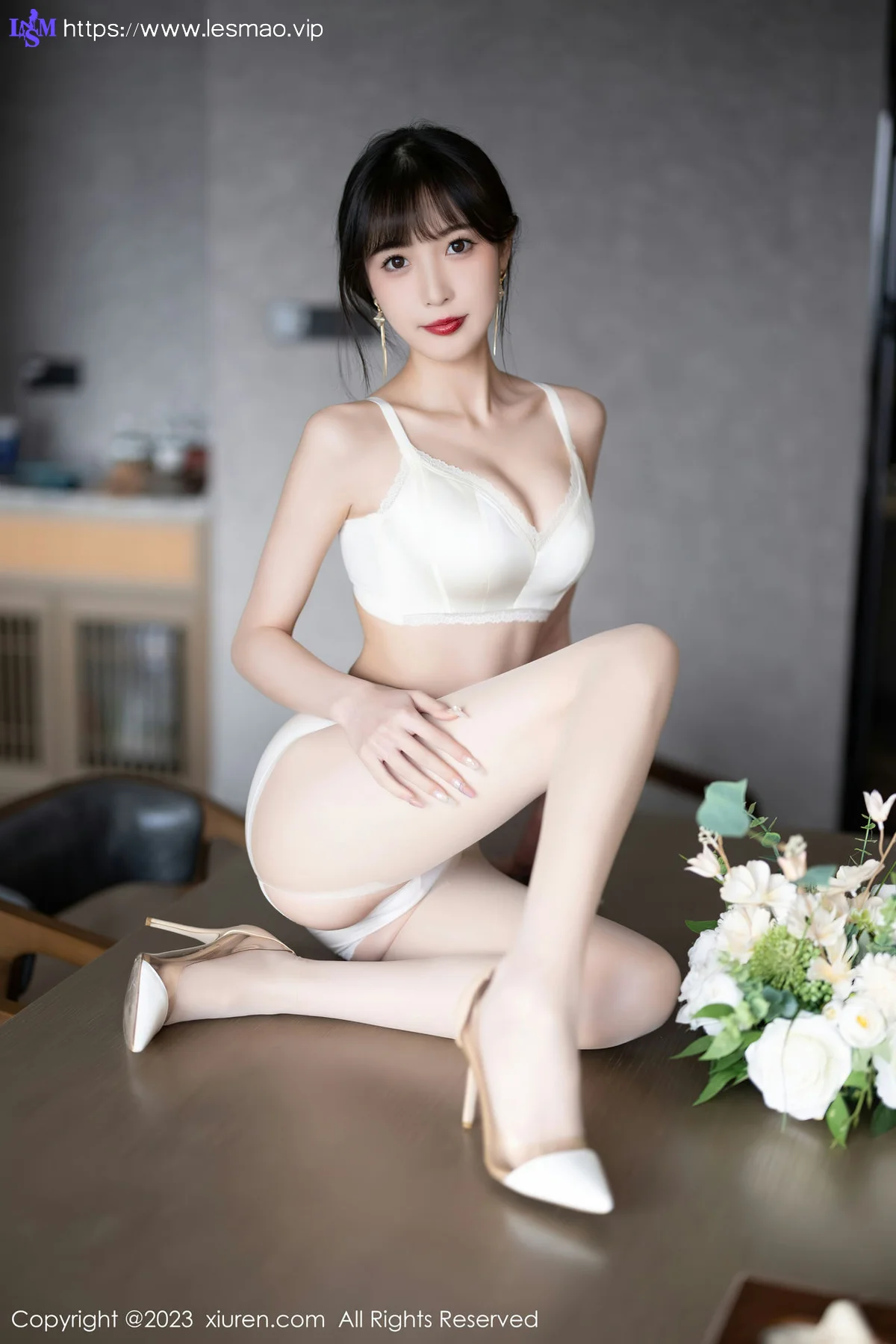 XiuRen 秀人 No.6236 林星阑 白色蕾丝内衣性感写真 - 57