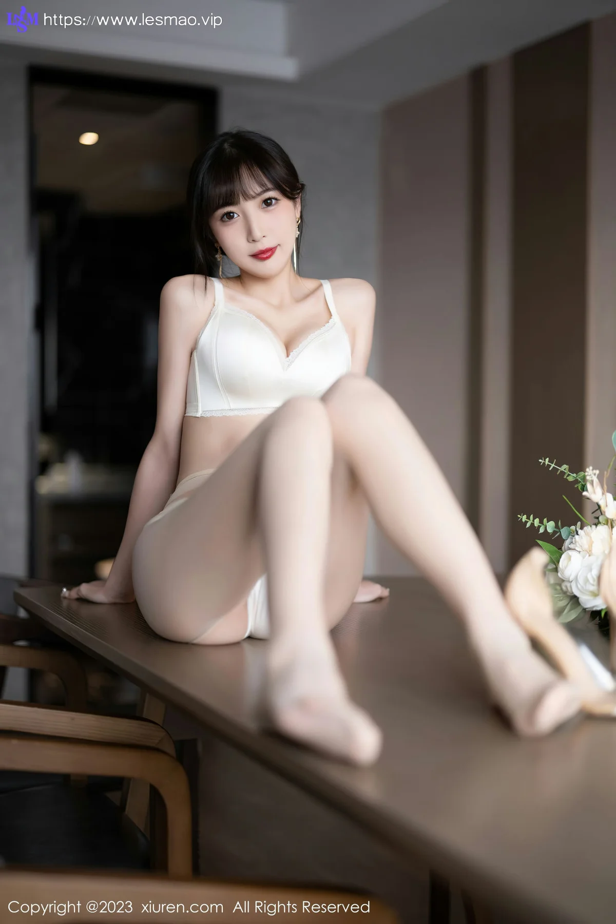XiuRen 秀人 No.6236 林星阑 白色蕾丝内衣性感写真 - 60
