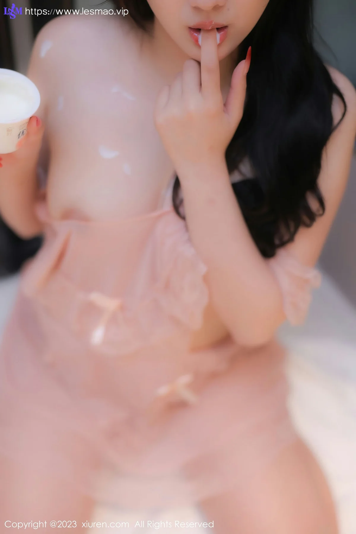 XiuRen 秀人 No.6243 江真真 淡粉色蕾丝情趣性感写真 - 41