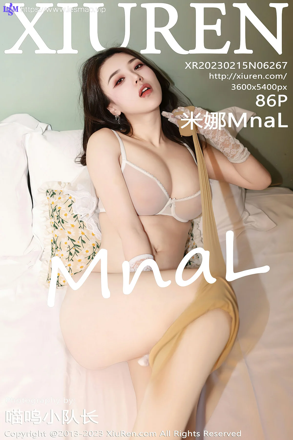 XiuRen 秀人 No.6267 米娜MnaL 白色蕾丝情趣服饰性感写真 - 87