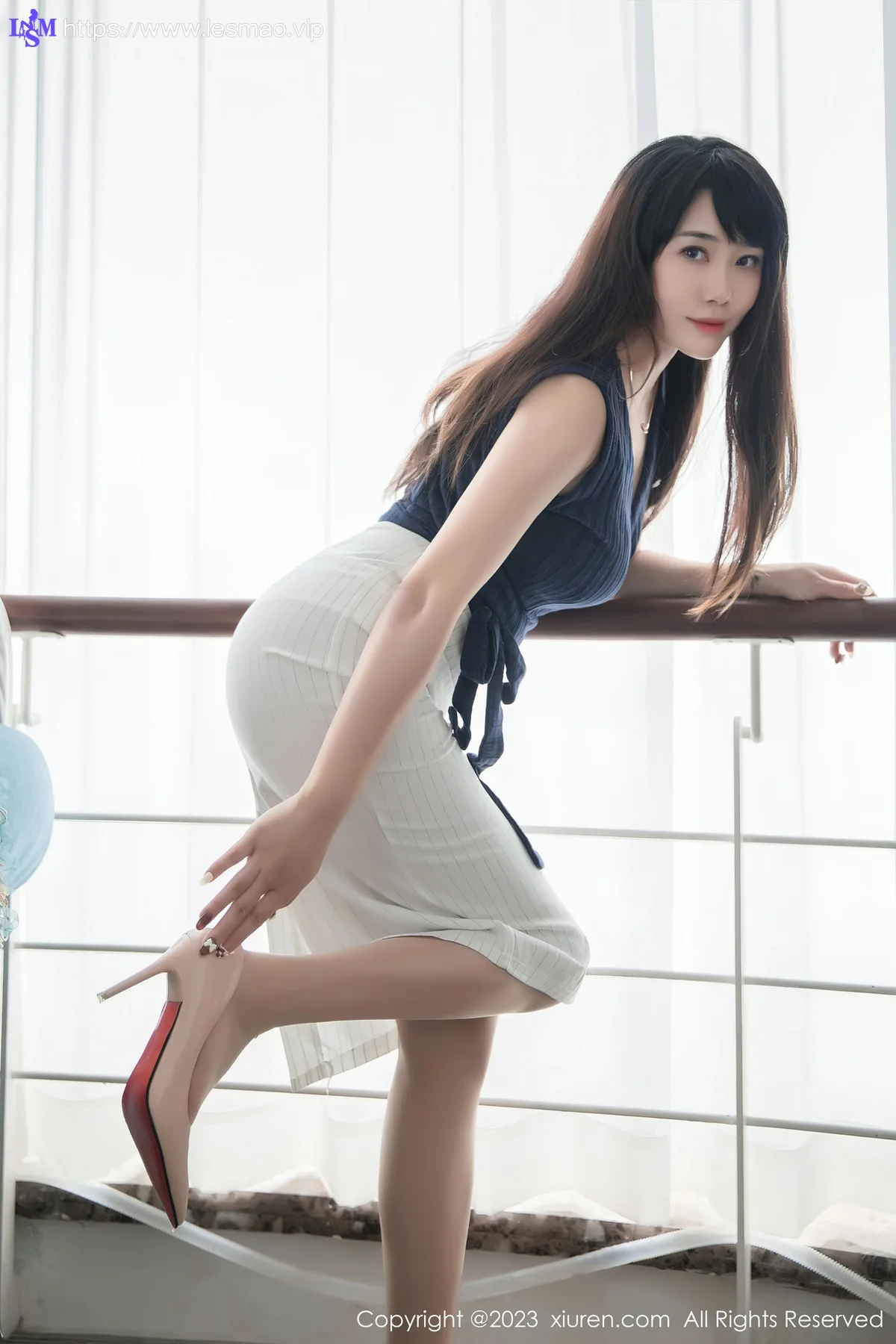 XiuRen 秀人 No.6272 严利娅Yuliya 性感魅惑黑丝写真 - 8