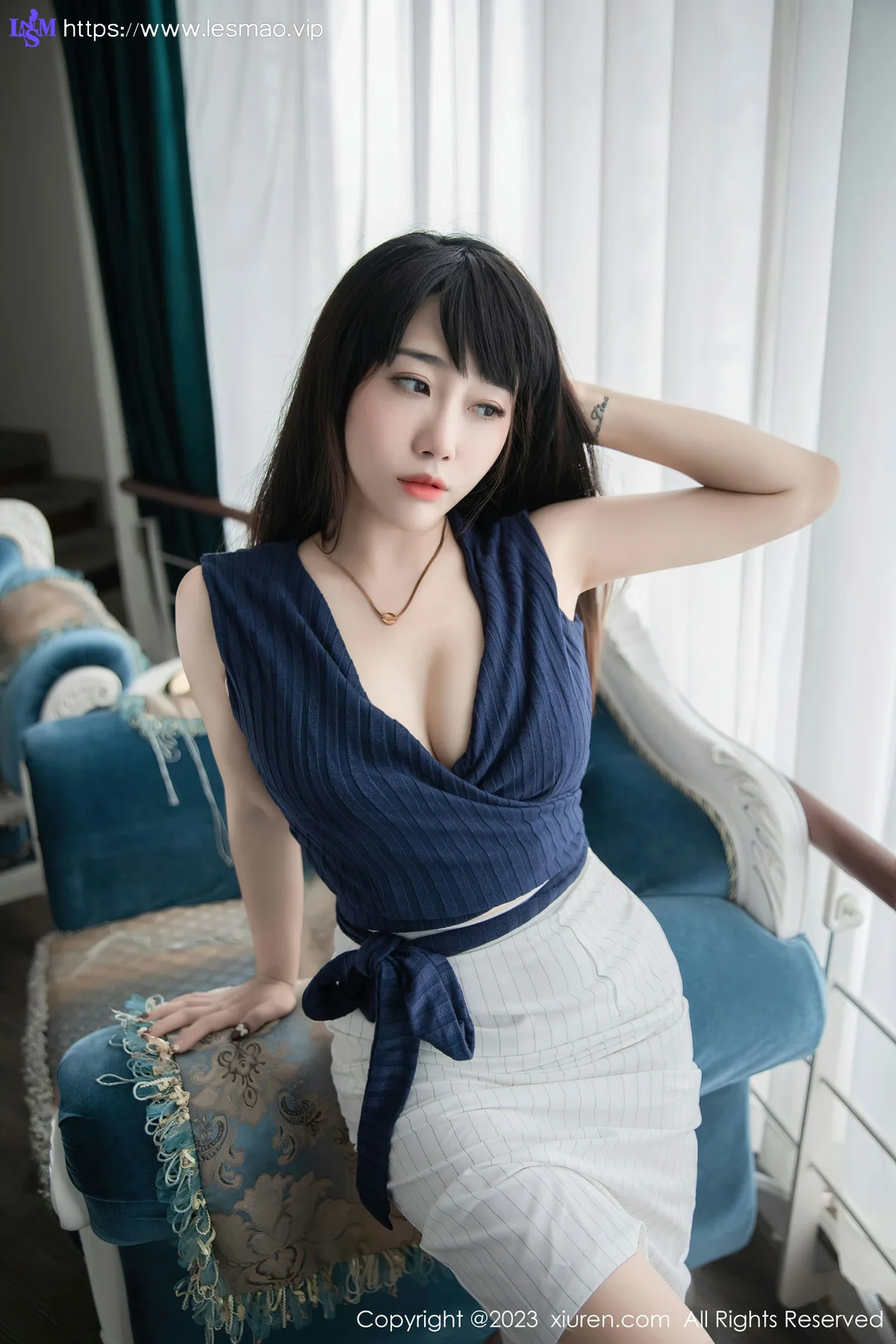 XiuRen 秀人 No.6272 严利娅Yuliya 性感魅惑黑丝写真 - 20