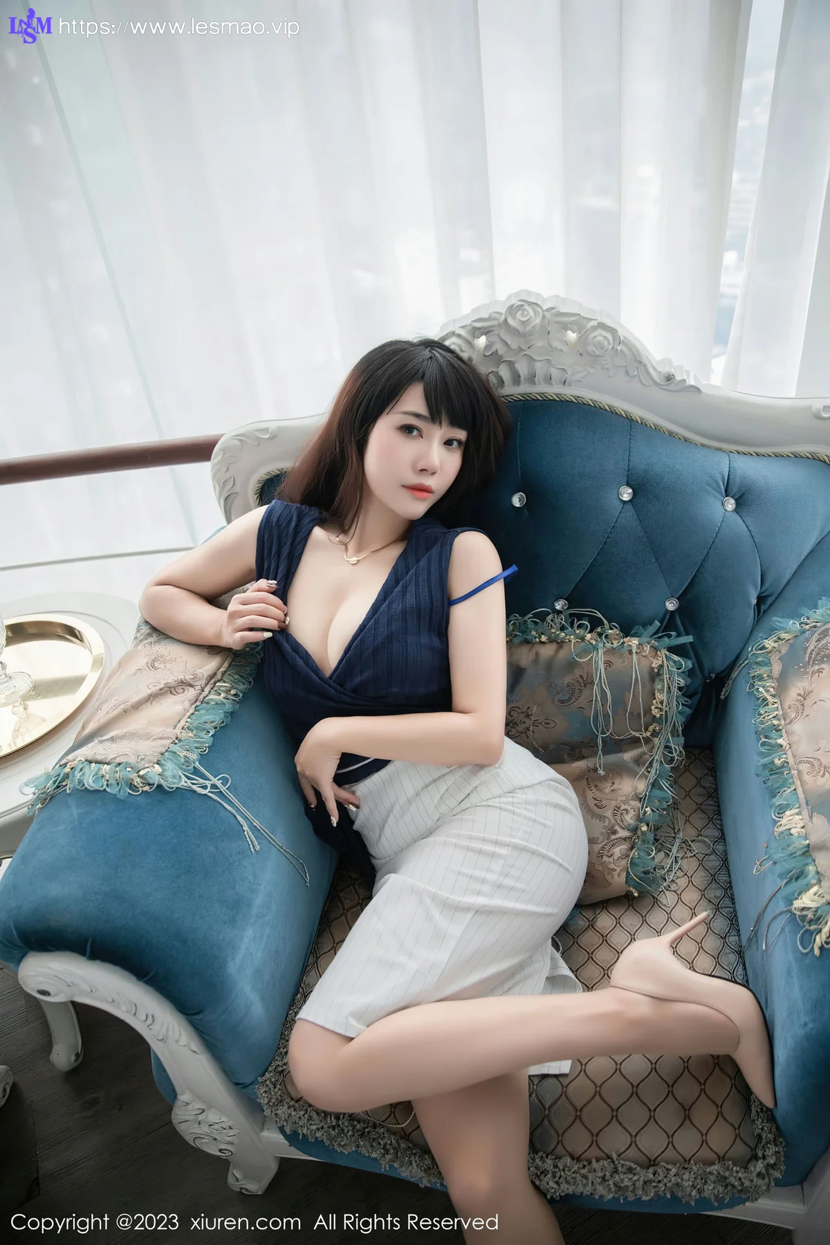 XiuRen 秀人 No.6272 严利娅Yuliya 性感魅惑黑丝写真 - 28