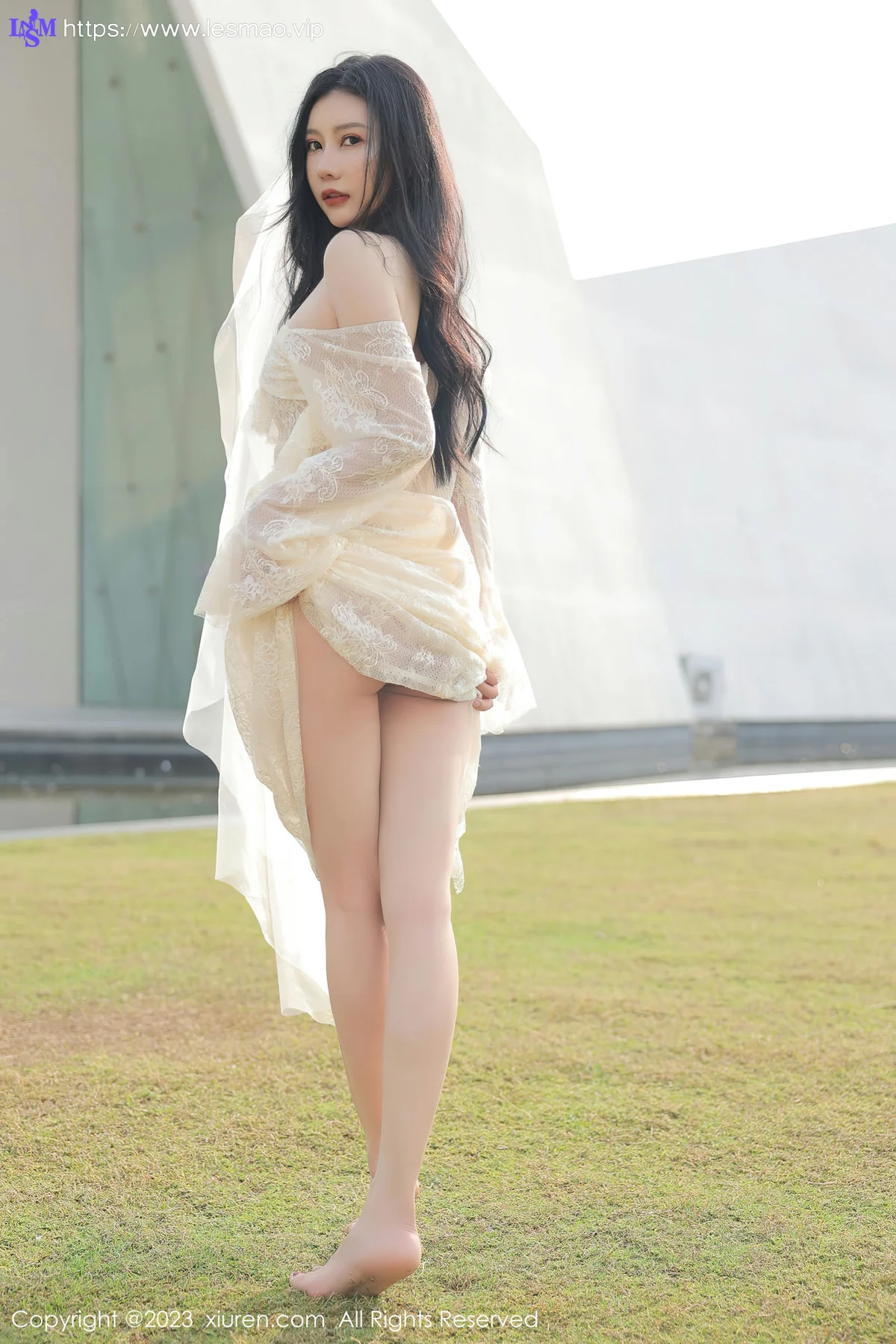 XiuRen 秀人 No.6303 尹甜甜 白色蕾丝婚纱海南旅拍 - 17