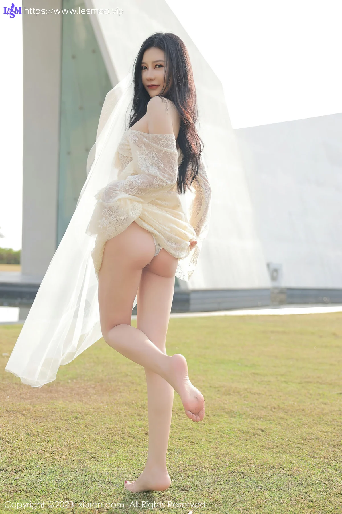 XiuRen 秀人 No.6303 尹甜甜 白色蕾丝婚纱海南旅拍 - 20