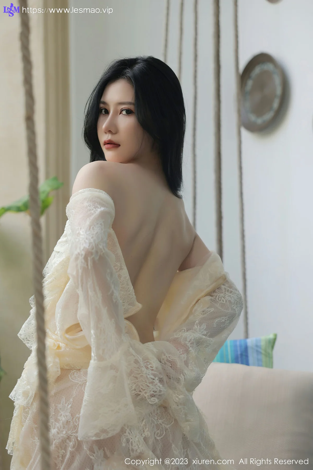 XiuRen 秀人 No.6303 尹甜甜 白色蕾丝婚纱海南旅拍 - 45