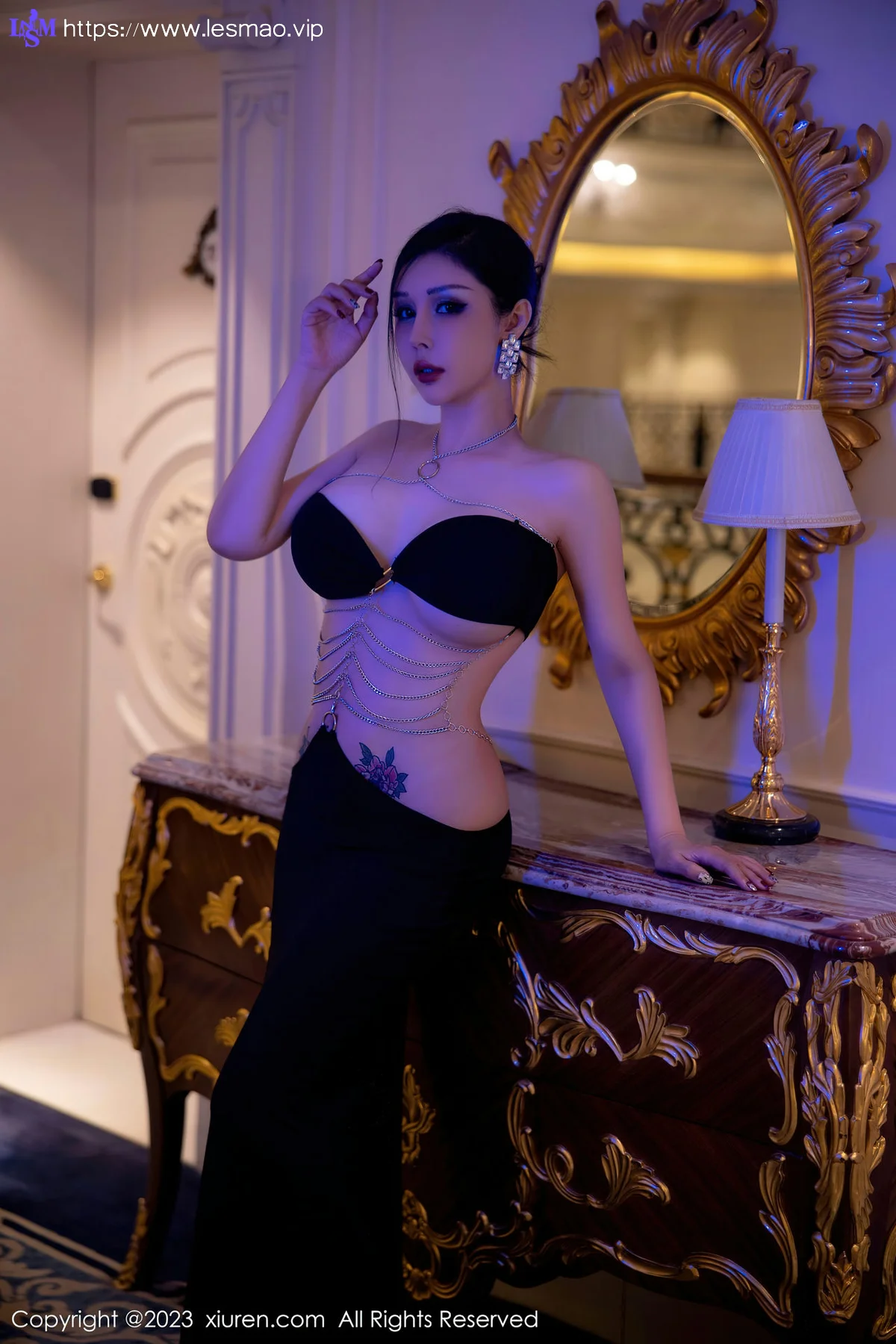 XiuRen 秀人 No.6304 田冰冰 黑色长裙性感写真 - 18