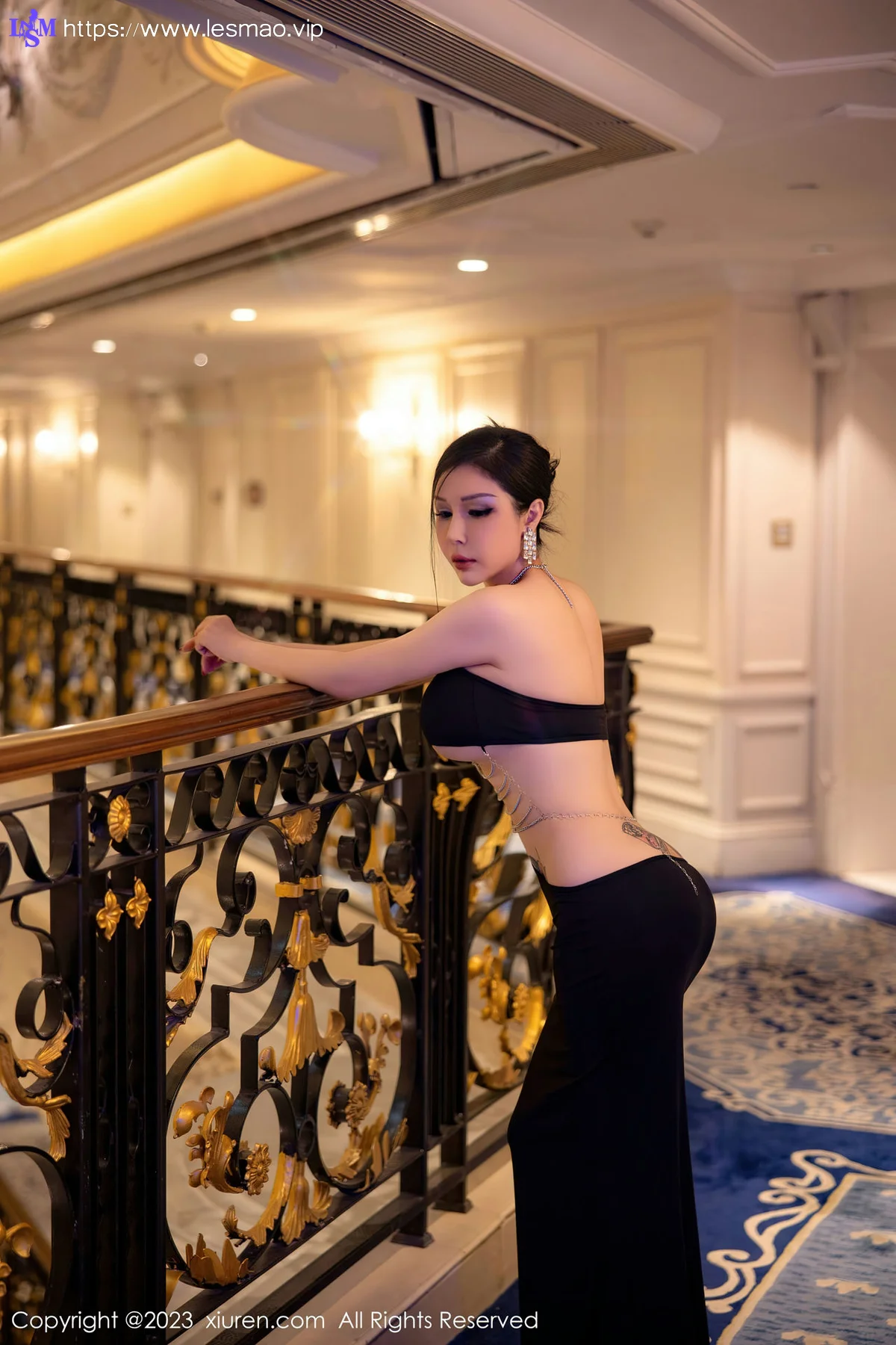 XiuRen 秀人 No.6304 田冰冰 黑色长裙性感写真 - 22