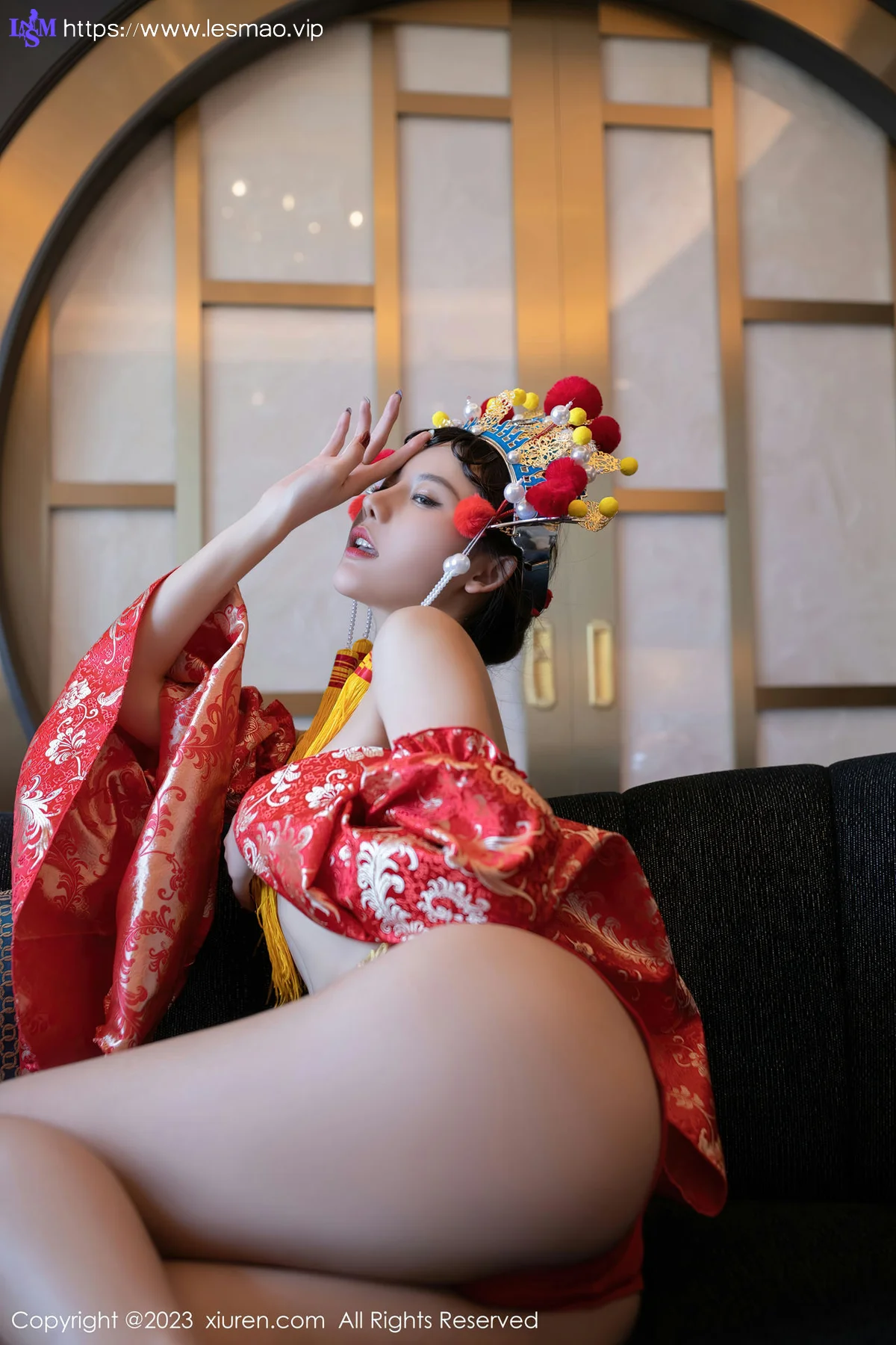 XiuRen 秀人 No.6308 就是阿朱啊 喜庆花嫁主题澳门旅拍111 - 12