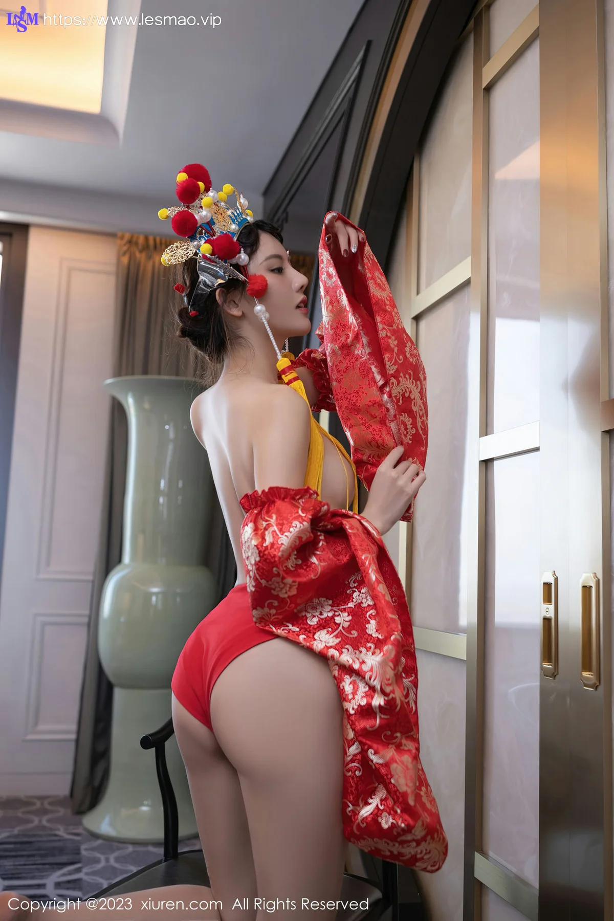 XiuRen 秀人 No.6308 就是阿朱啊 喜庆花嫁主题澳门旅拍111 - 32