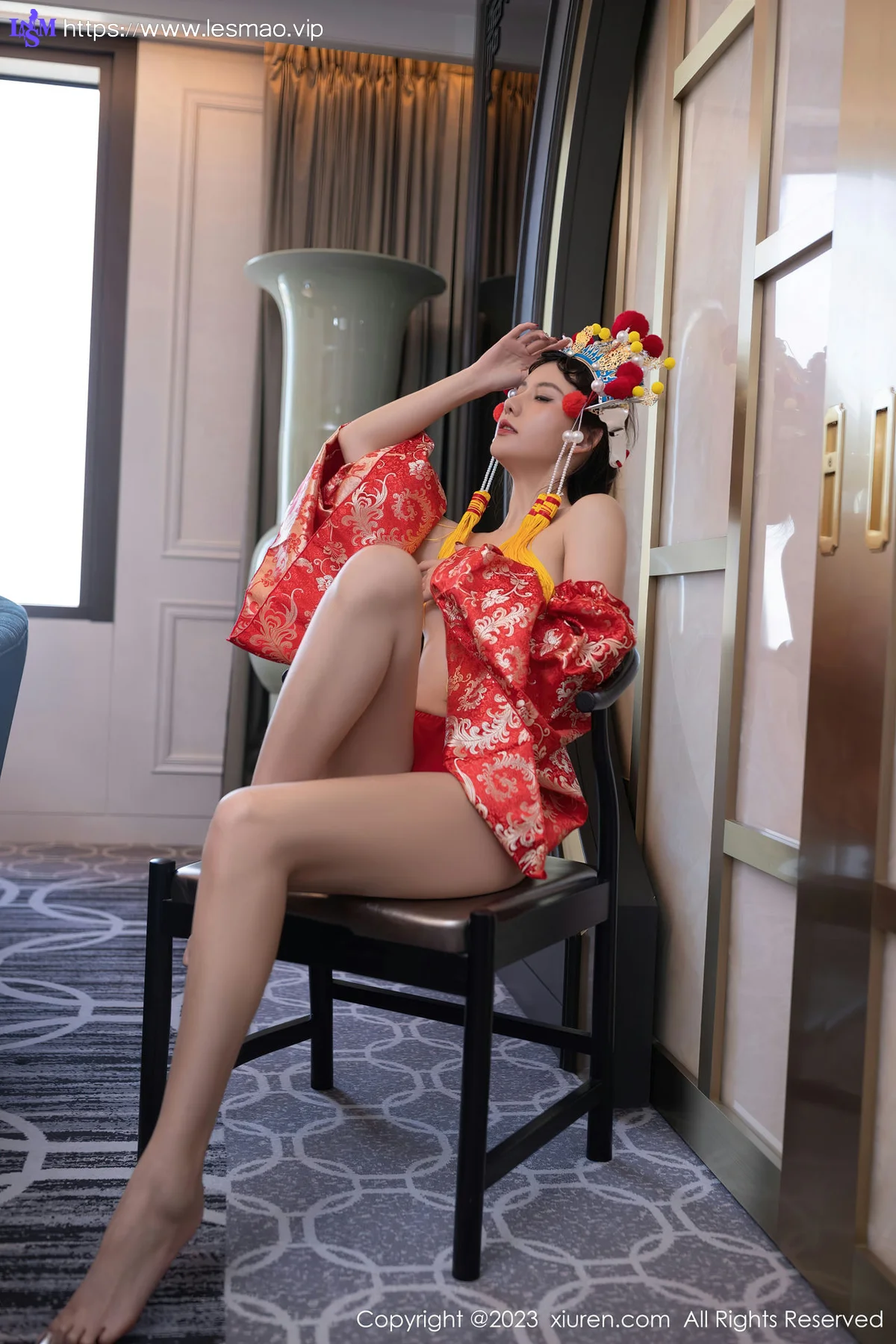 XiuRen 秀人 No.6308 就是阿朱啊 喜庆花嫁主题澳门旅拍111 - 38