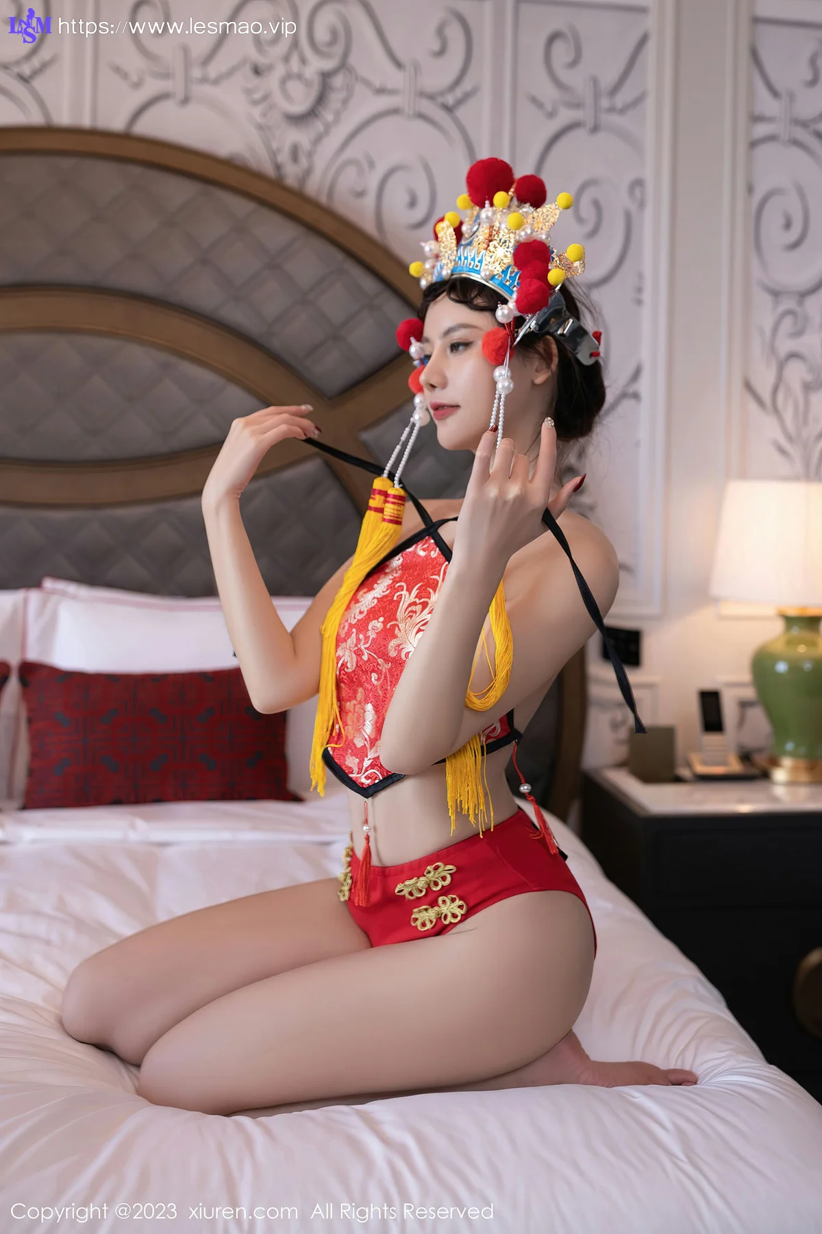 XiuRen 秀人 No.6308 就是阿朱啊 喜庆花嫁主题澳门旅拍111 - 39